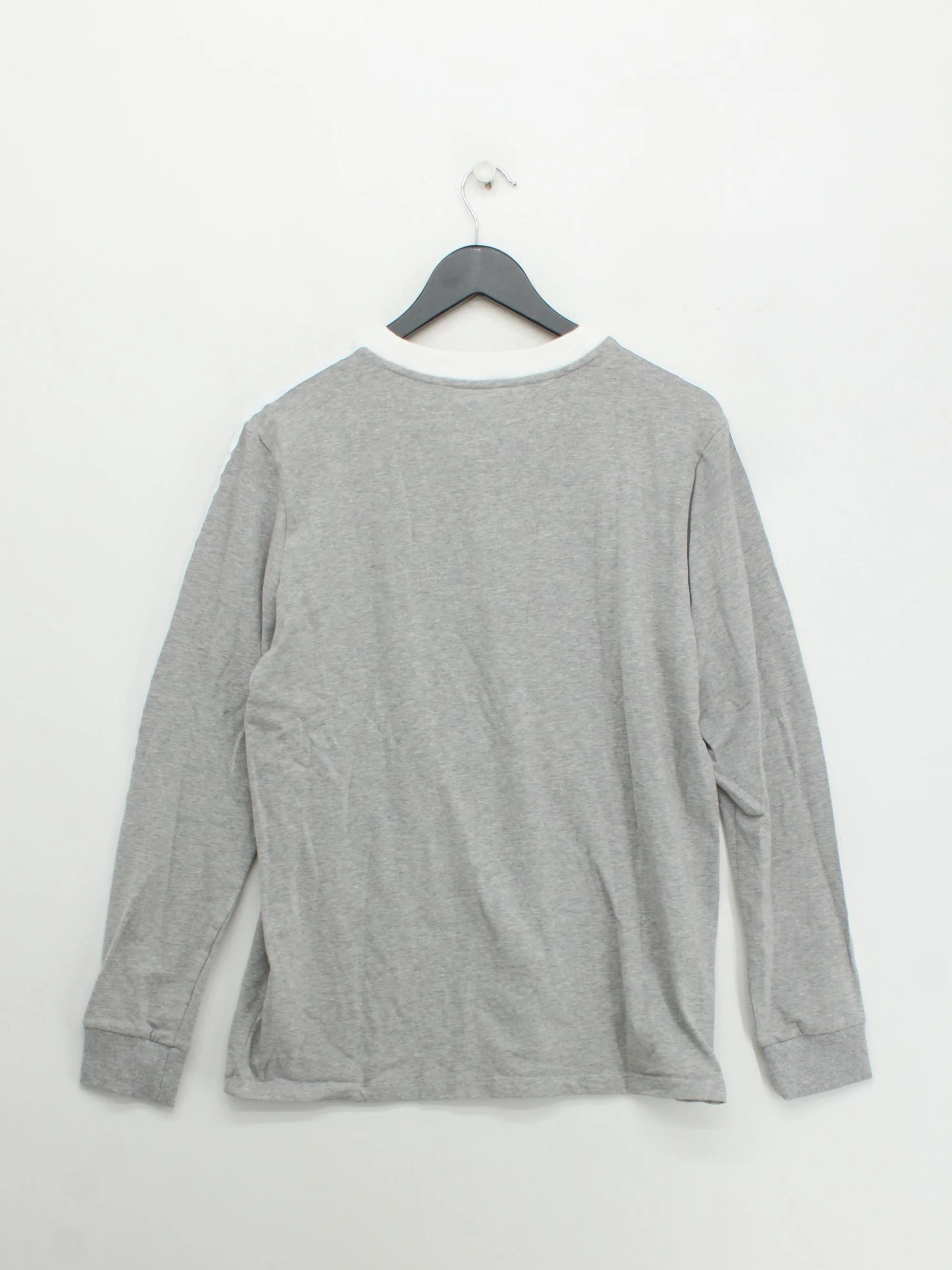 Adidas Women's Hoodie UK 20 Grey Striped Cotton with Elastane Pullover - Image 2