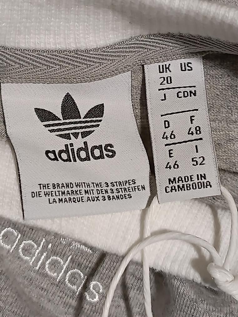 Adidas Women's Hoodie UK 20 Grey Striped Cotton with Elastane Pullover - Image 5