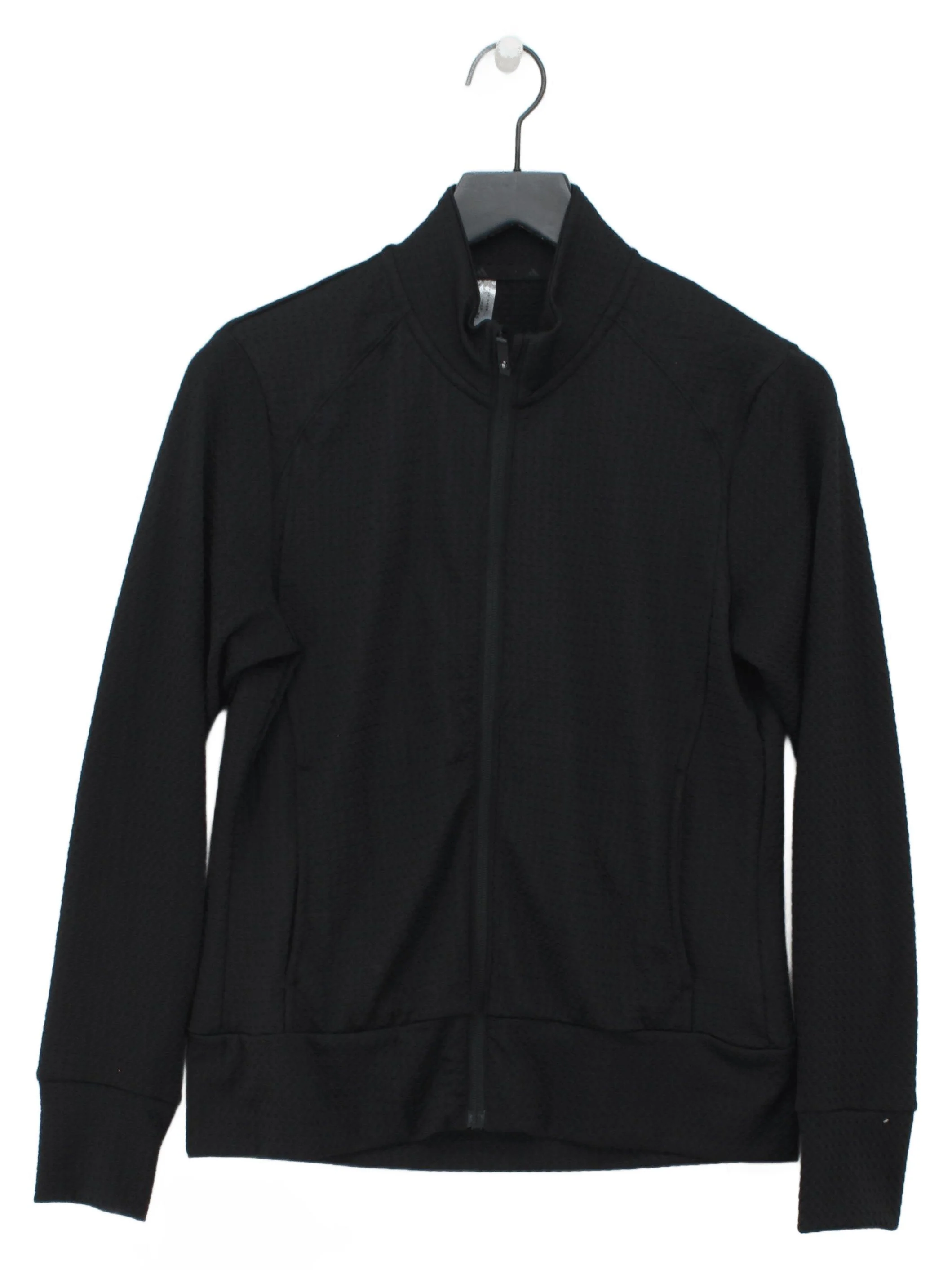 Adidas Women's Hoodie UK 36 Black Polyester with Spandex Full Zip