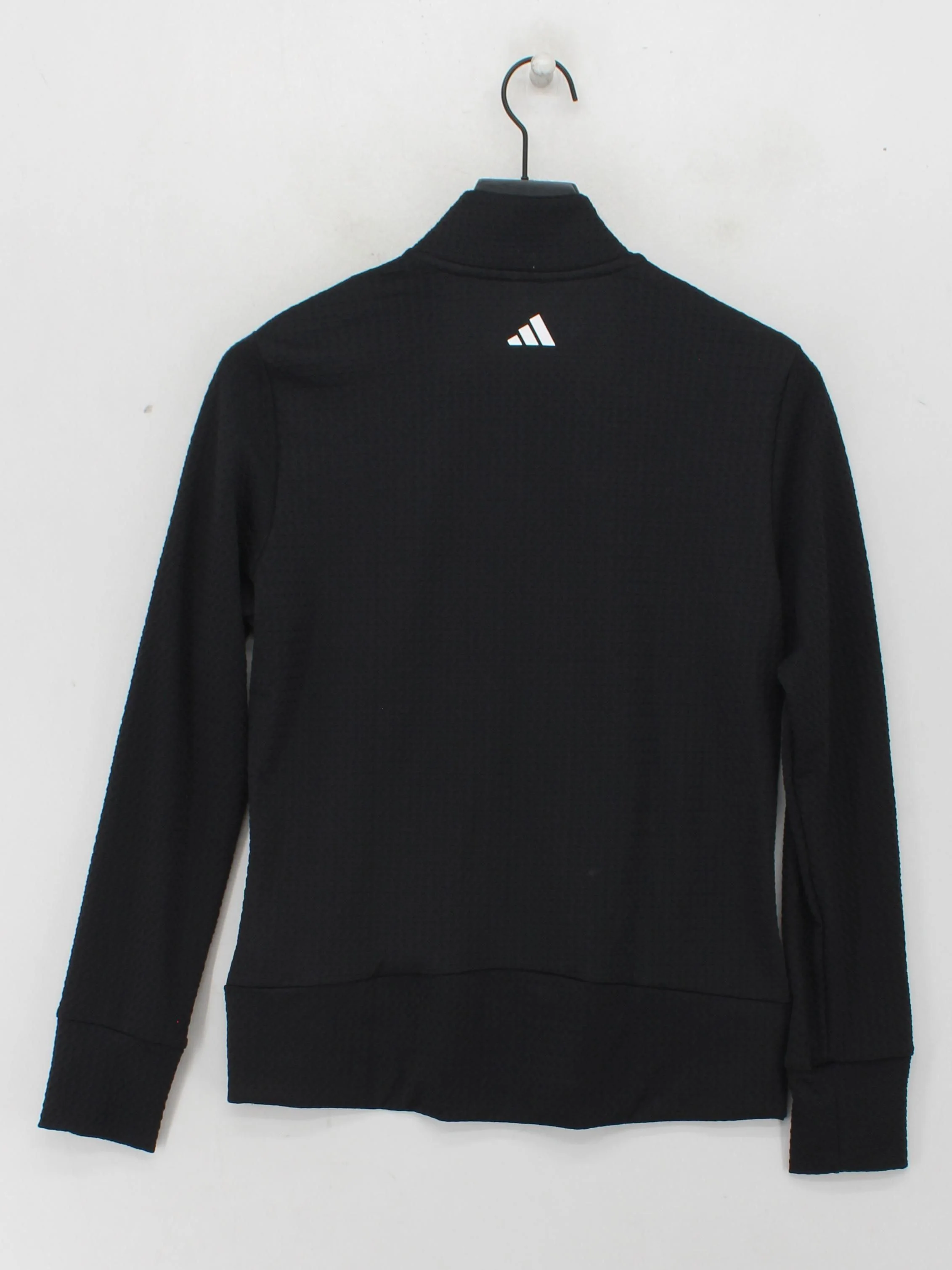 Adidas Women's Hoodie UK 36 Black Polyester with Spandex Full Zip - Image 2
