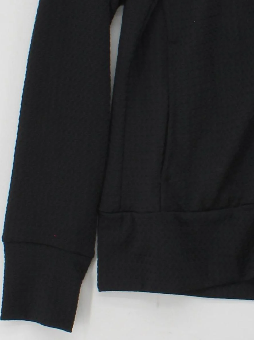 Adidas Women's Hoodie UK 36 Black Polyester with Spandex Full Zip - Image 4