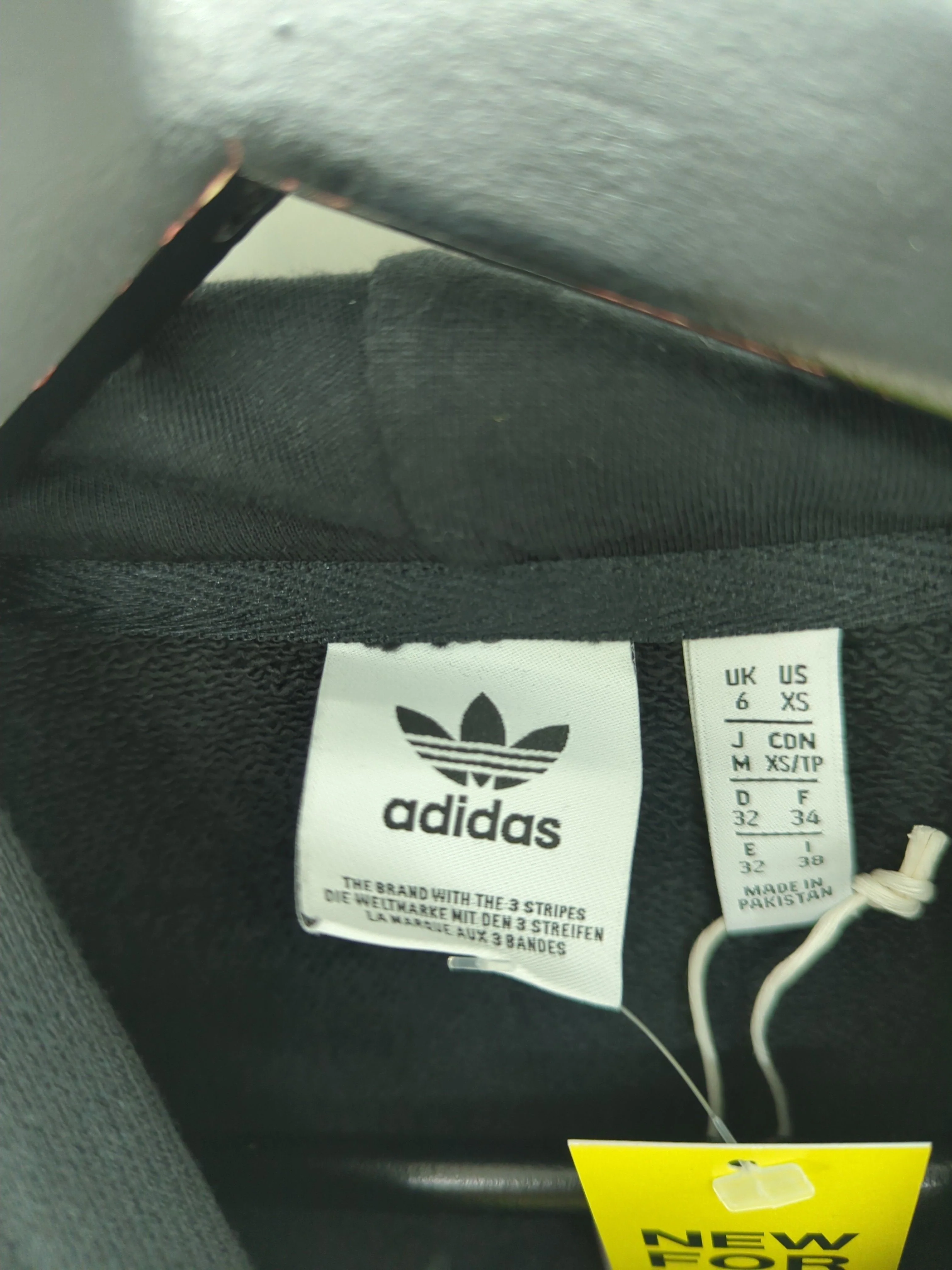 Adidas Women's Hoodie UK 6 Black Cotton with Elastane Pullover New with tags - Image 5