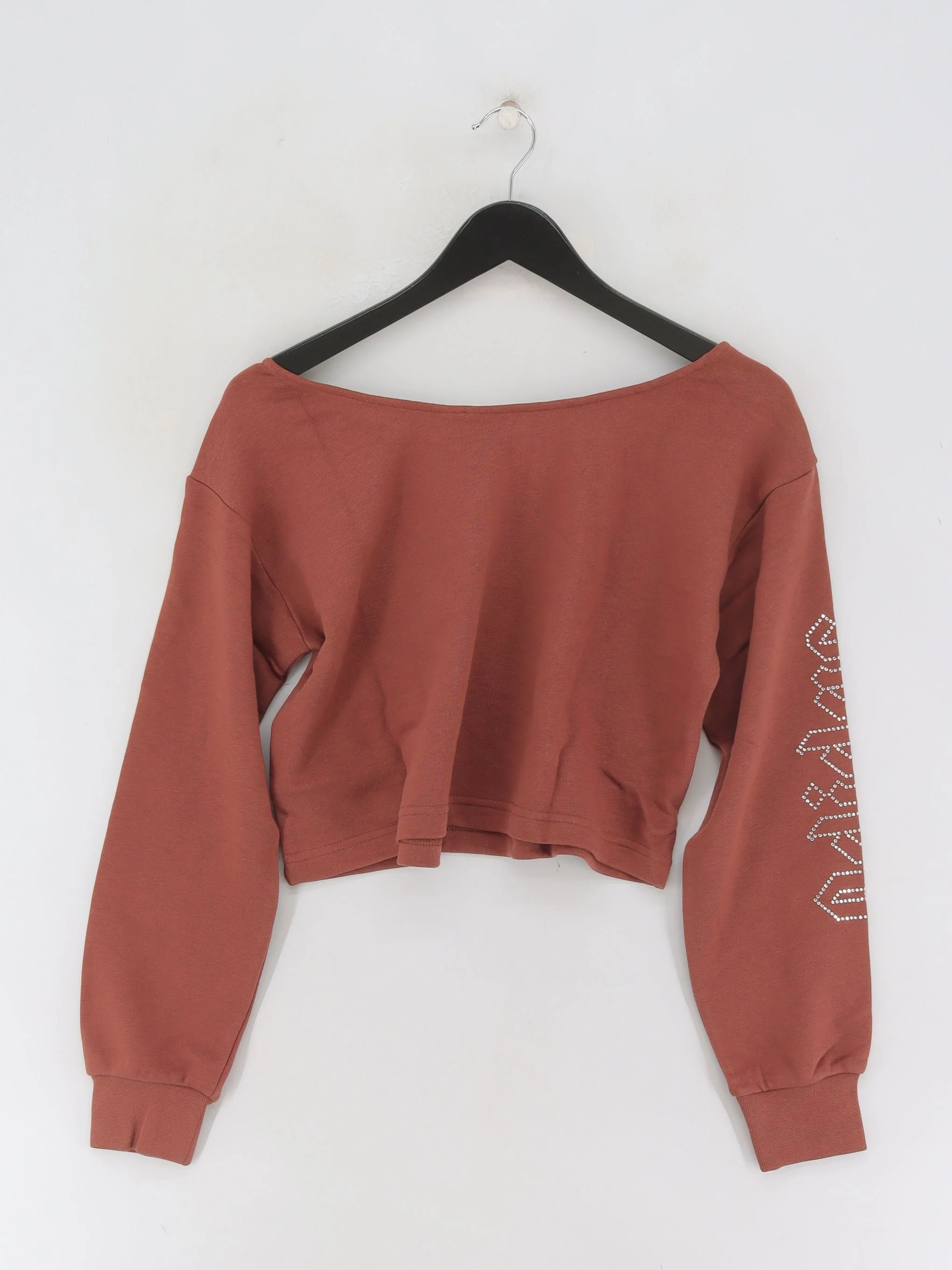 Adidas Women's Hoodie UK 6 Brown Cotton with Polyester Pullover New with tags - Image 2