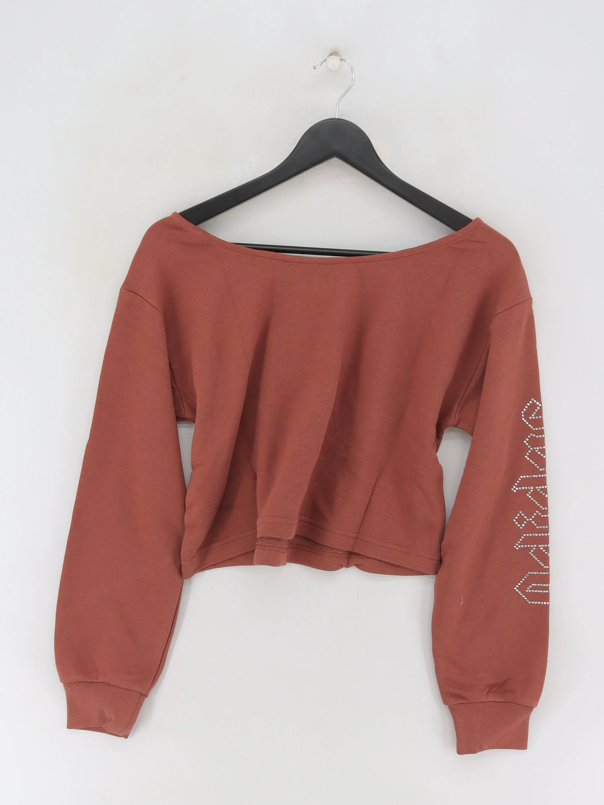 Adidas Women's Hoodie UK 6 Brown Cotton with Polyester Pullover New with tags - Image 2
