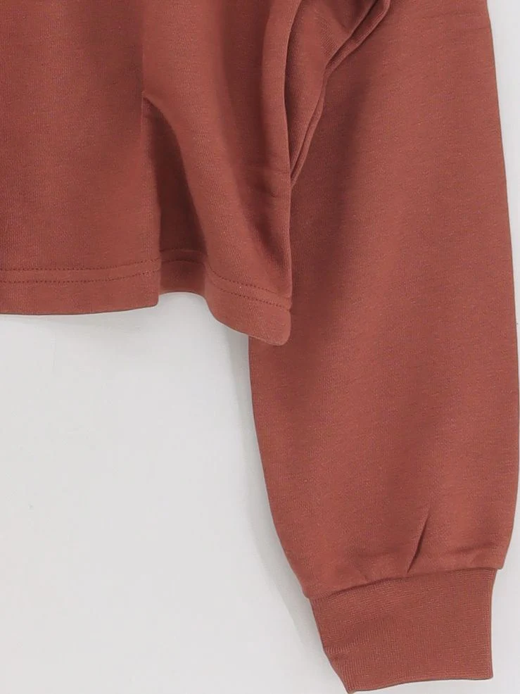 Adidas Women's Hoodie UK 6 Brown Cotton with Polyester Pullover New with tags - Image 4
