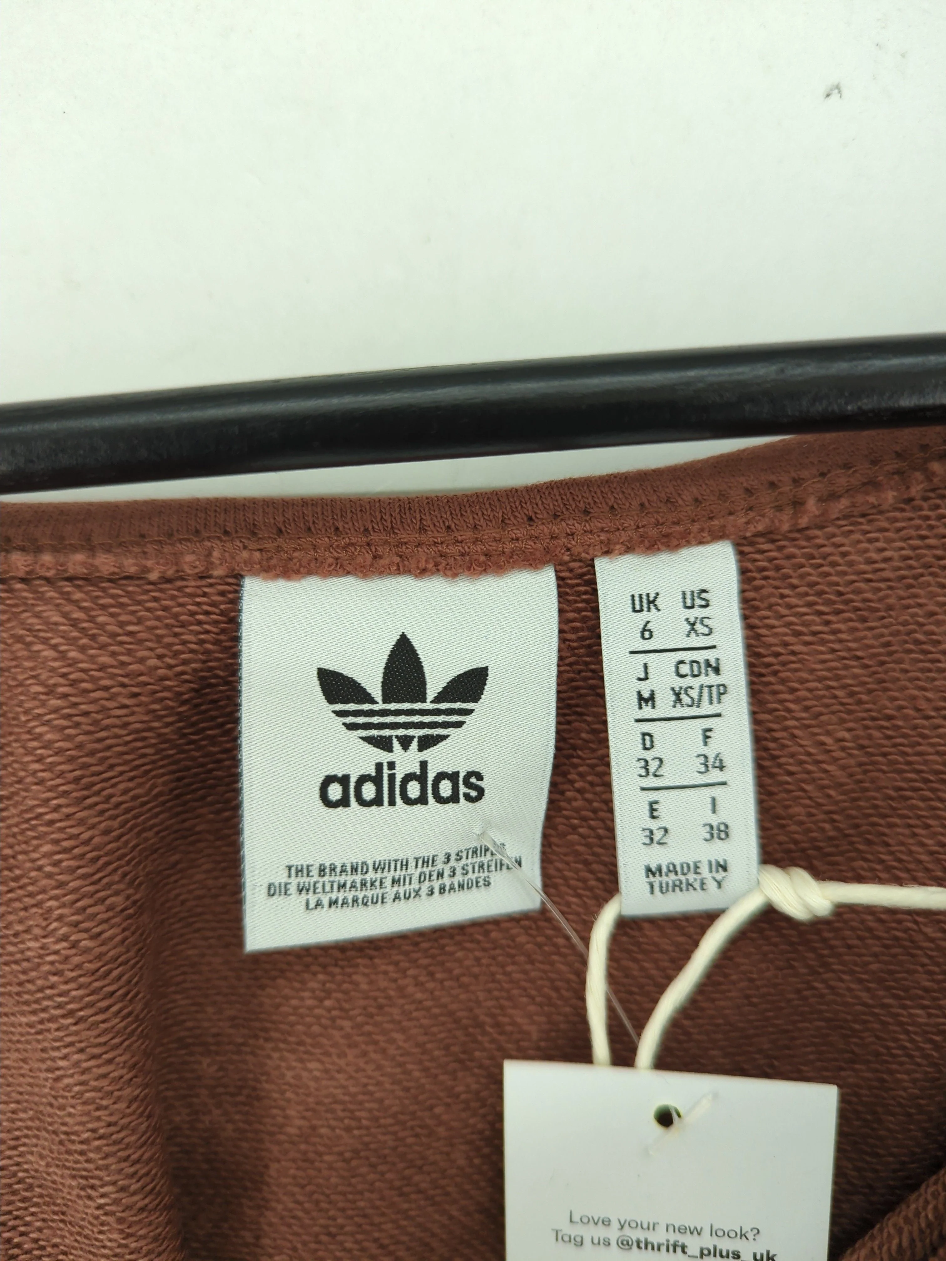 Adidas Women's Hoodie UK 6 Brown Cotton with Polyester Pullover New with tags - Image 5