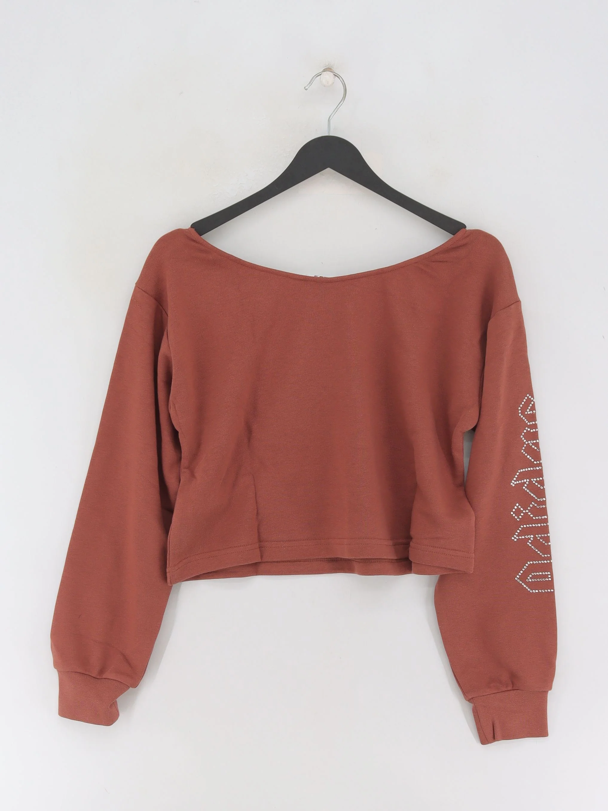 Adidas Women's Hoodie UK 6 Brown Cotton with Polyester Pullover New with tags - Image 2