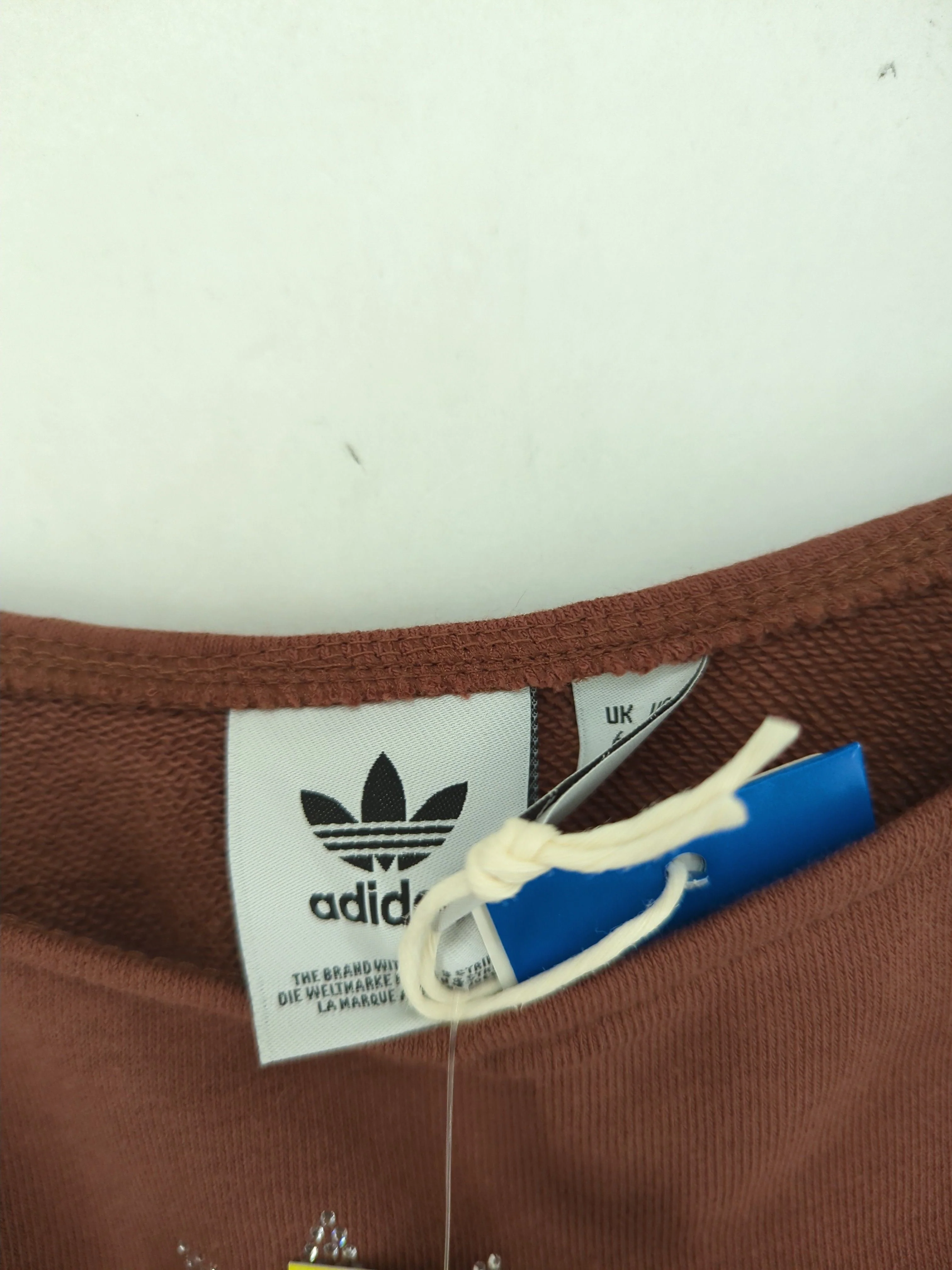 Adidas Women's Hoodie UK 6 Brown Cotton with Polyester Pullover New with tags - Image 5