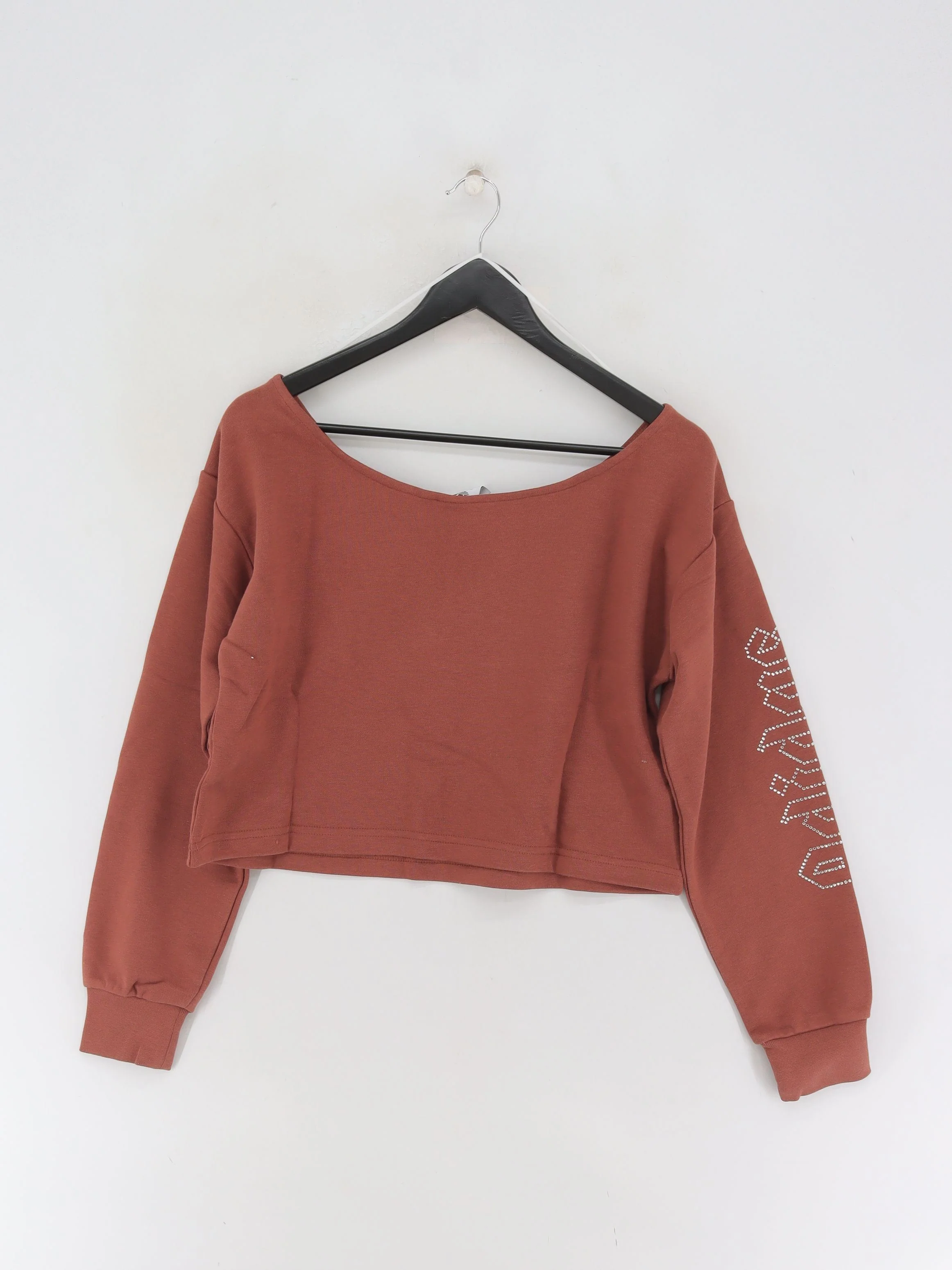 Adidas Women's Hoodie UK 6 Brown Cotton with Polyester Pullover New with tags - Image 2