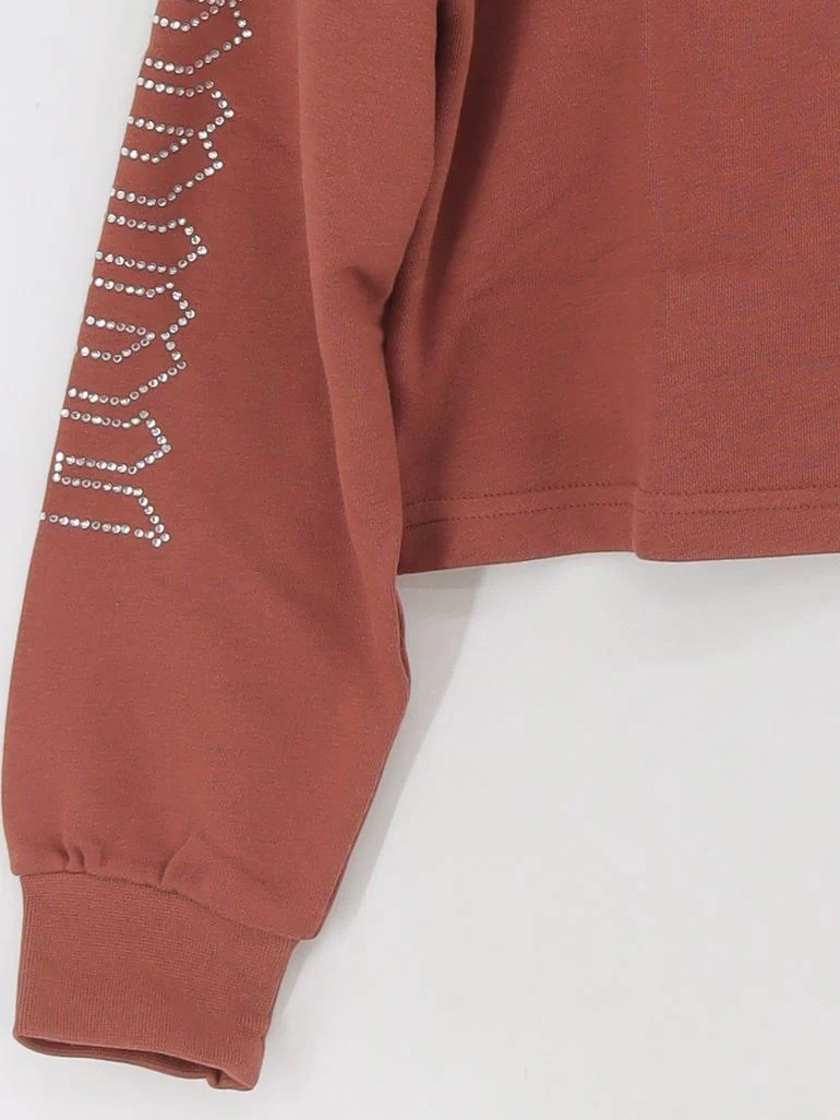 Adidas Women's Hoodie UK 6 Brown Cotton with Polyester Pullover New with tags - Image 4