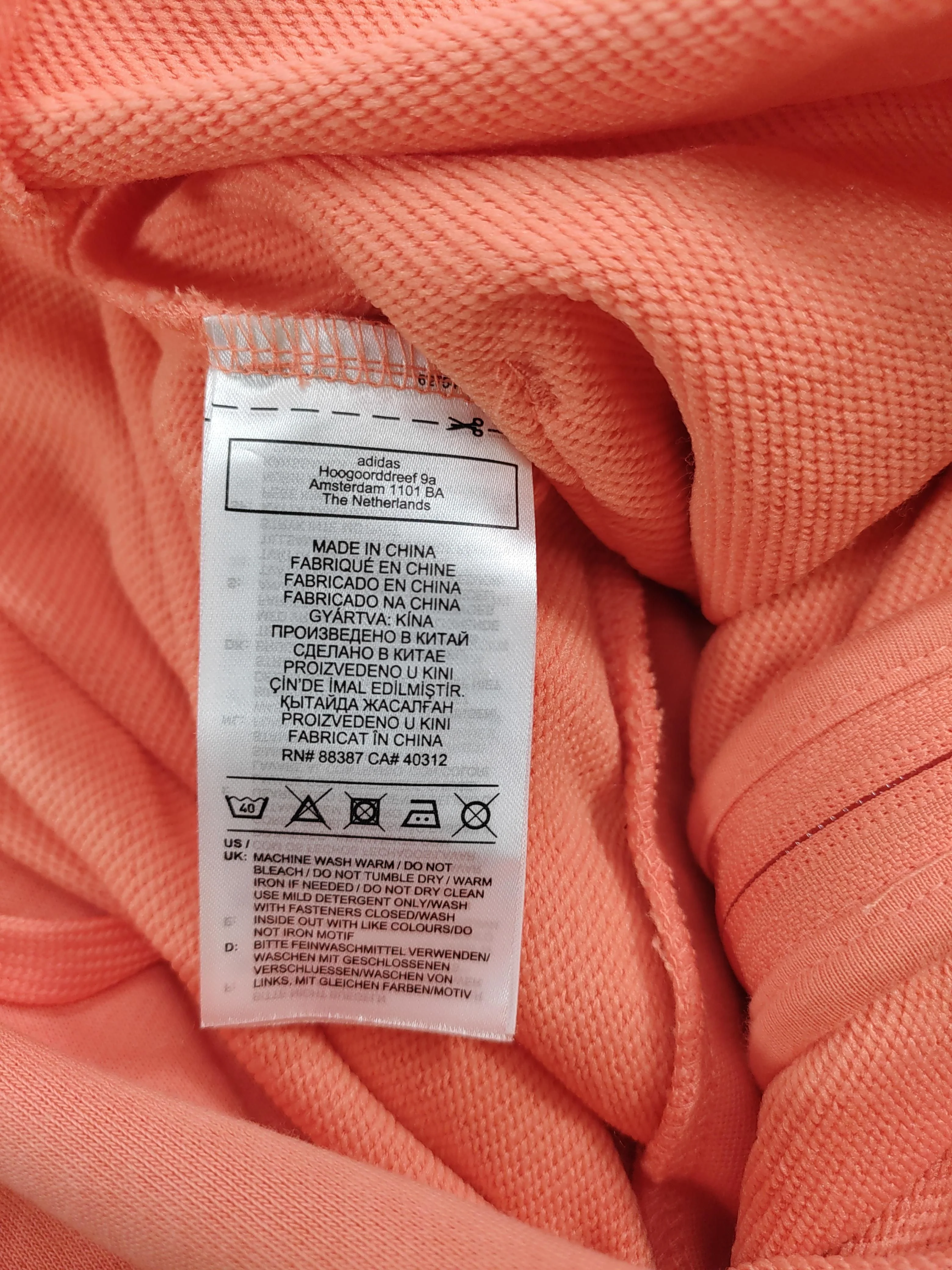 Adidas Women's Hoodie UK 8 Orange 100% Other Full Zip - Image 7