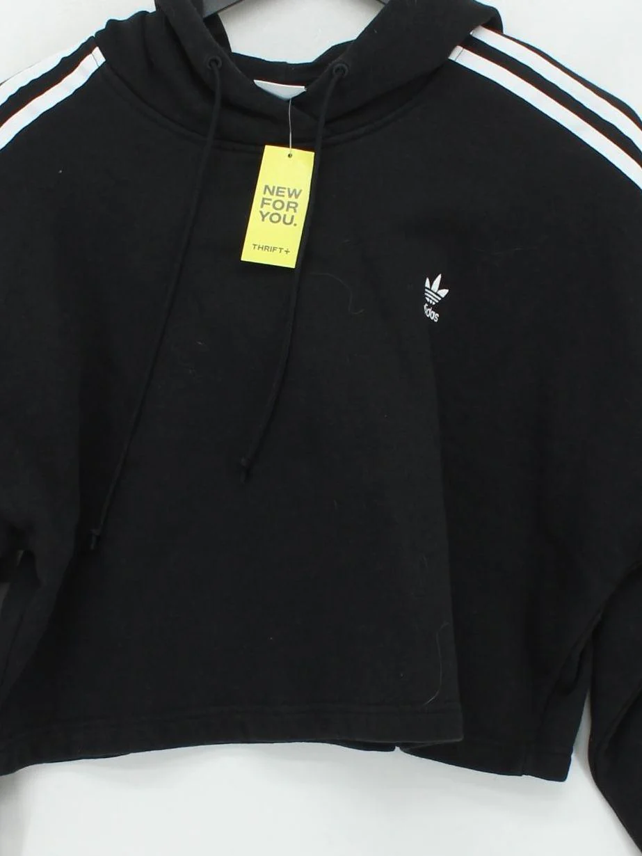 Adidas Women's Hoodie XS Black 100% Cotton Pullover - Image 3