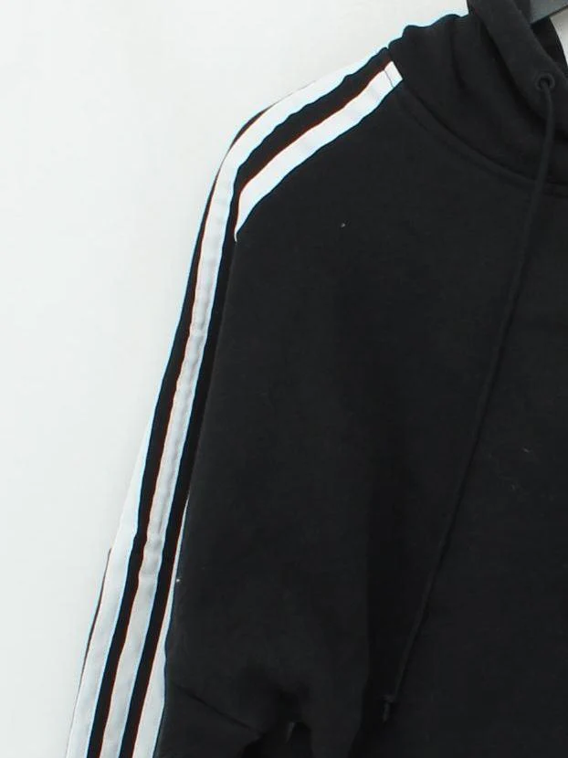 Adidas Women's Hoodie XS Black 100% Cotton Pullover - Image 4