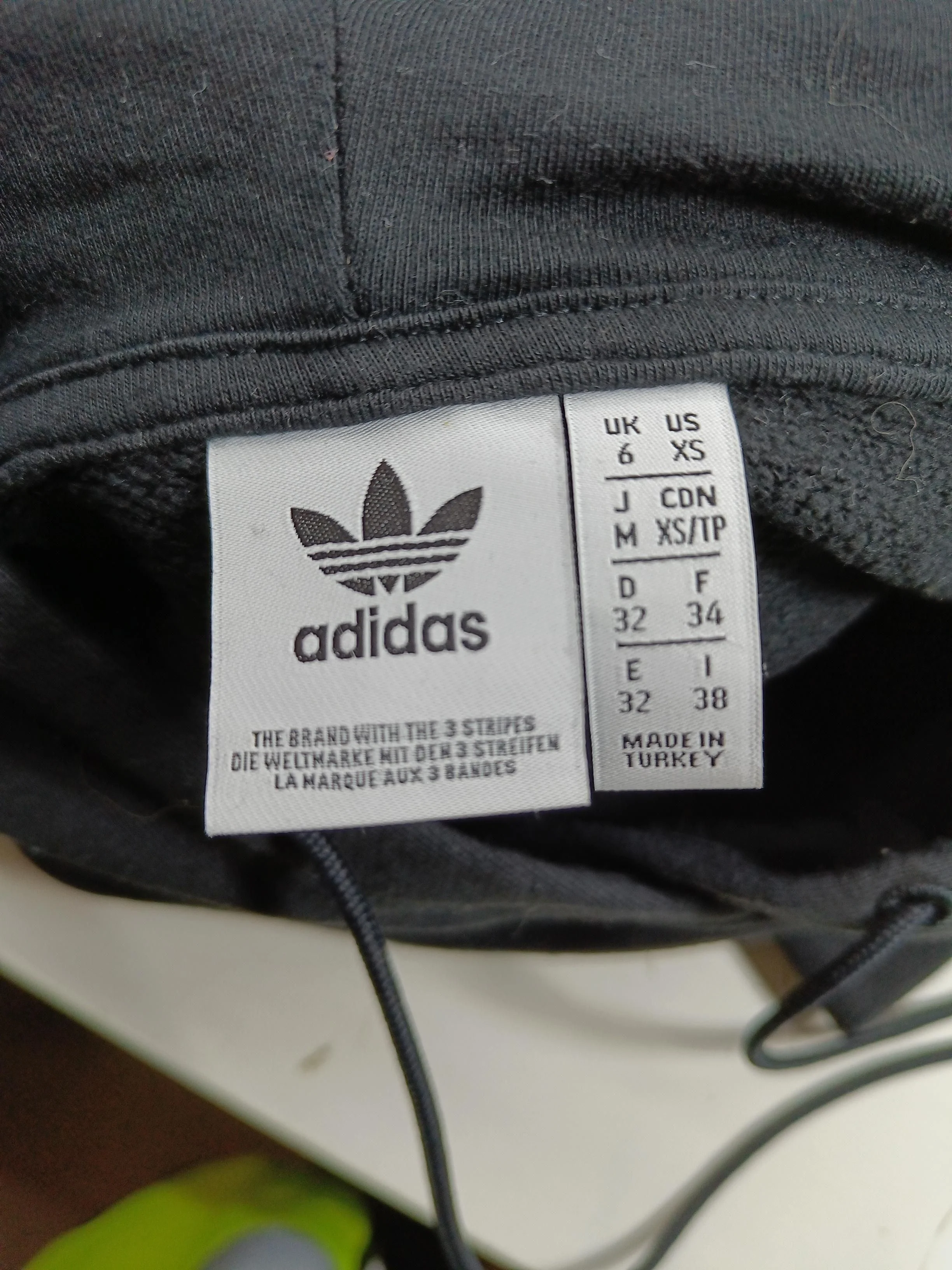 Adidas Women's Hoodie XS Black 100% Cotton Pullover - Image 5