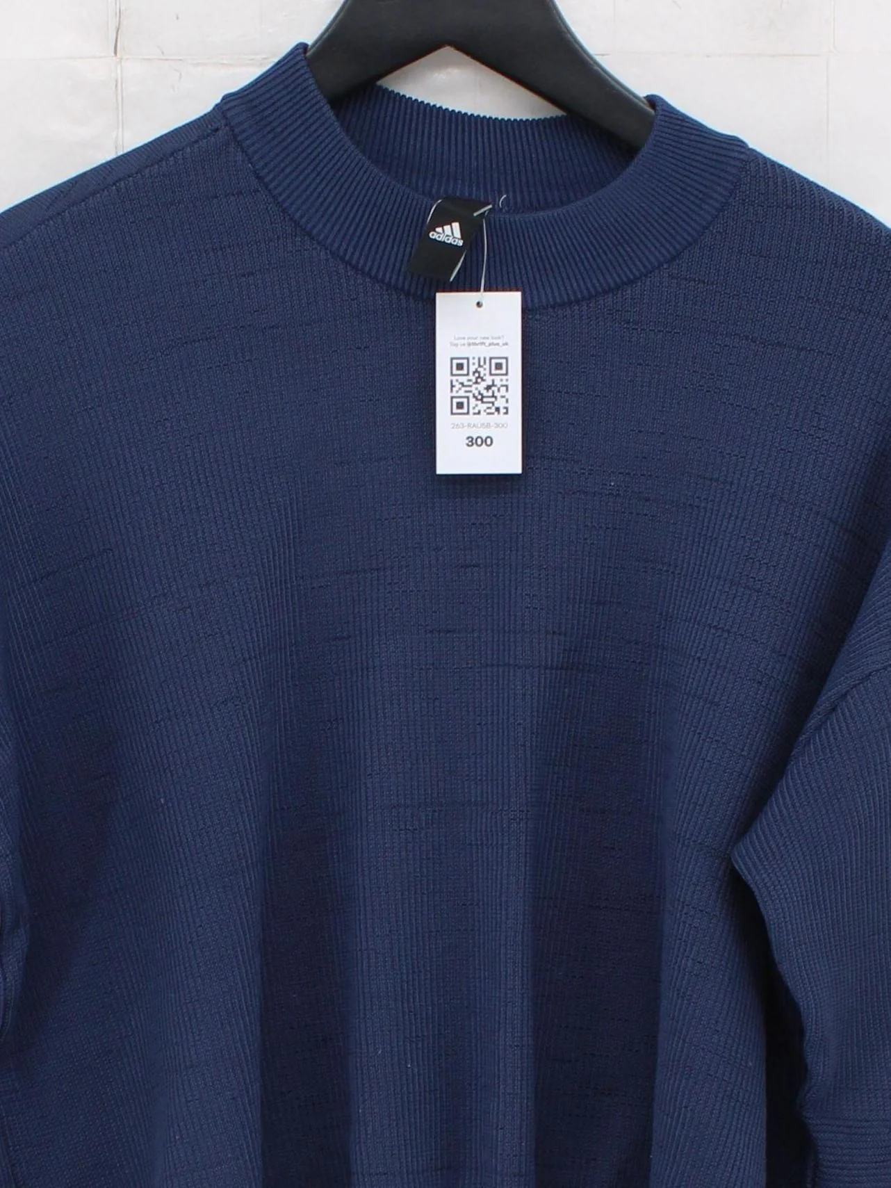 Adidas Women's Jumper S Blue 100% Other High Neck Pullover - Image 3