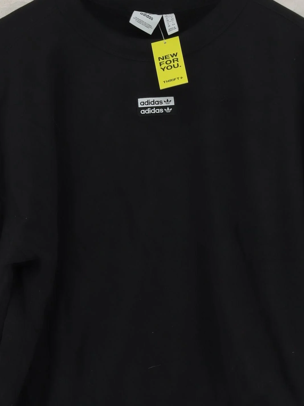 Adidas Women's Jumper UK 12 Black Cotton with Elastane Round Neck Pullover - Image 3