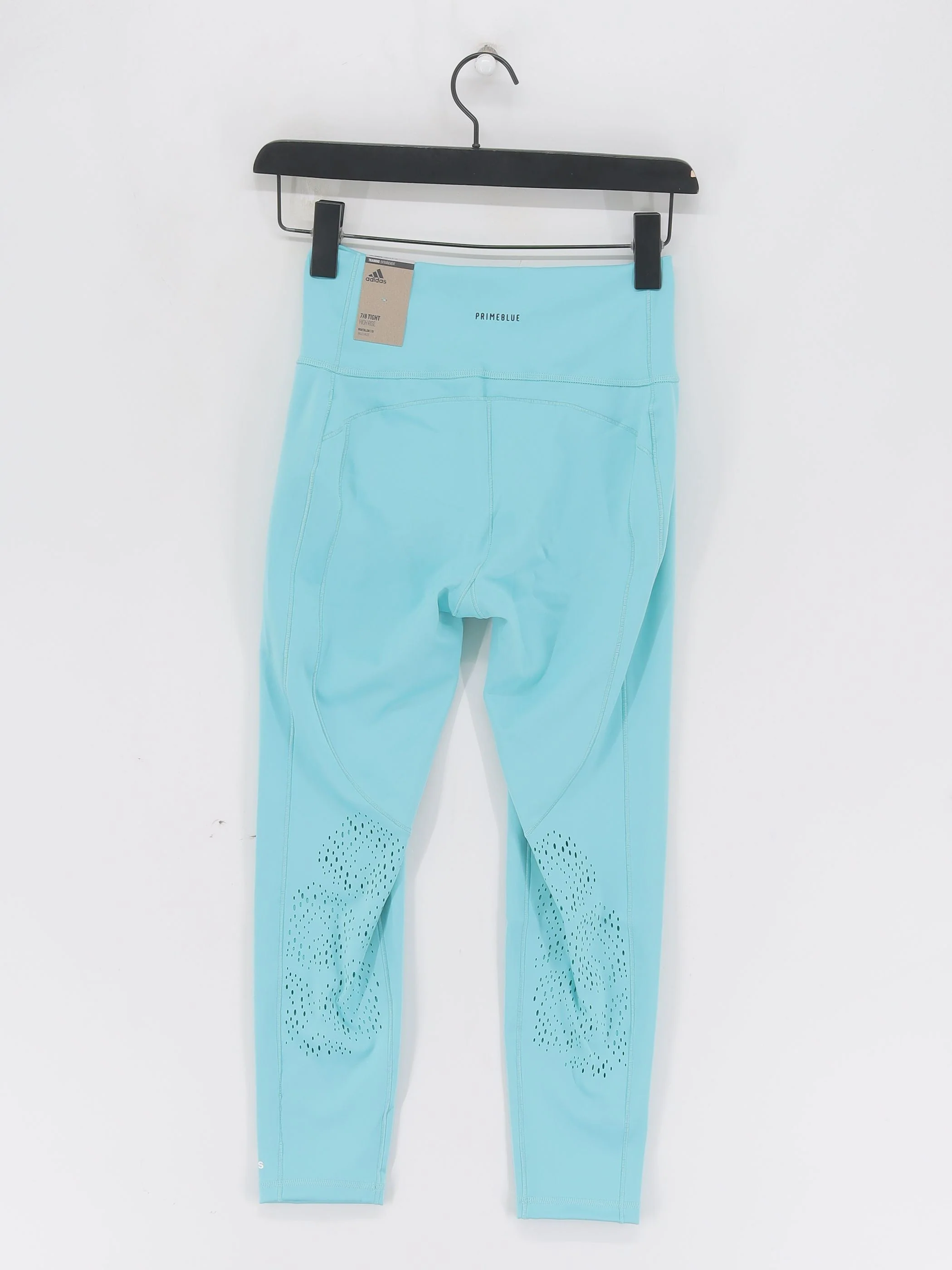 Adidas Women's Leggings M Blue Polyester with Spandex Cropped New with tags - Image 2