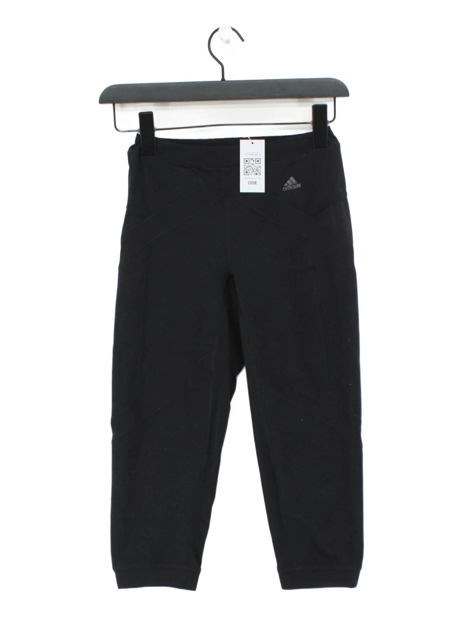 Adidas Women's Leggings UK 10 Black Polyester with Elastane Capri
