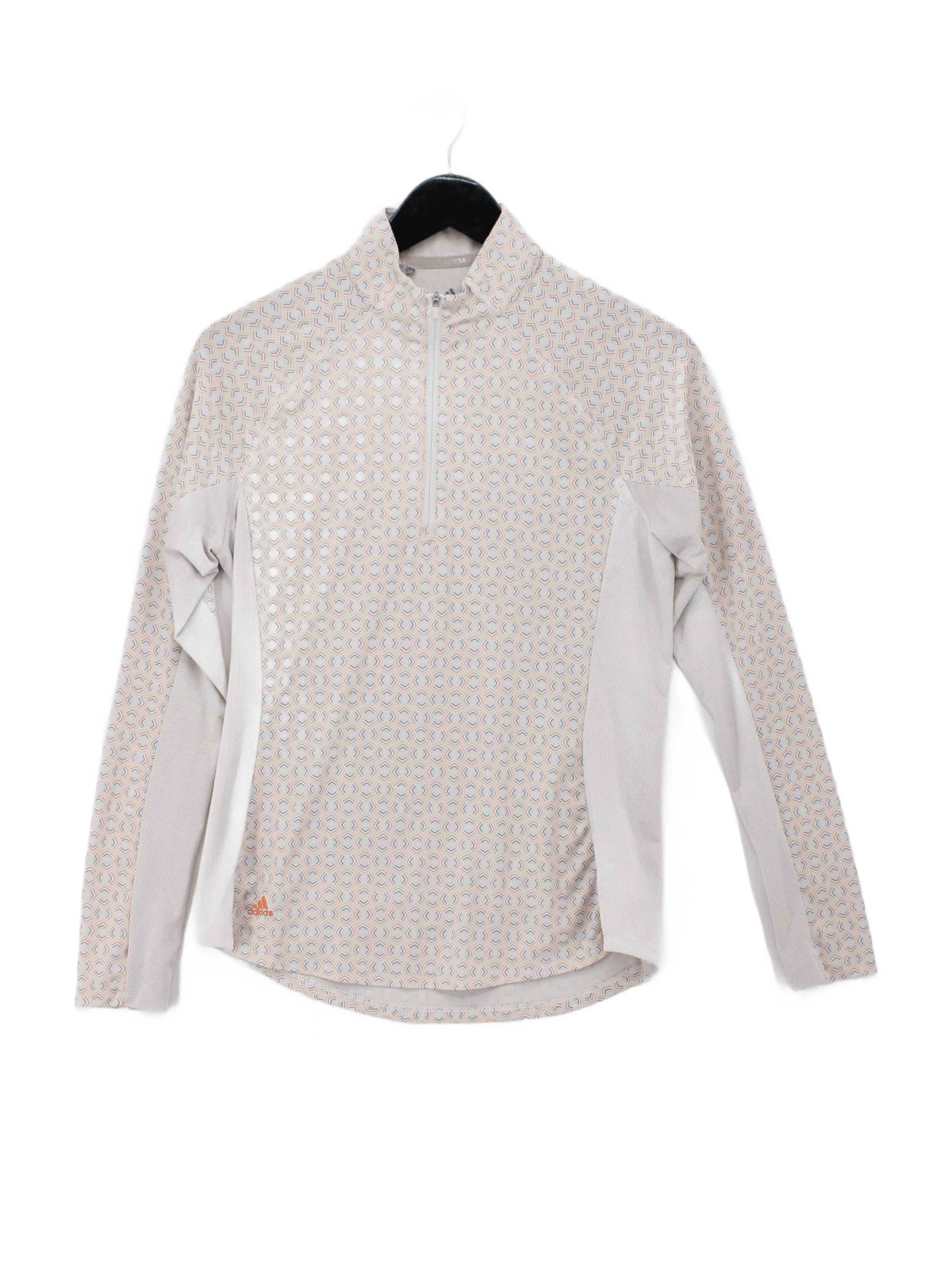 Adidas Women's Loungewear S Cream Geometric 100% Polyester Basic