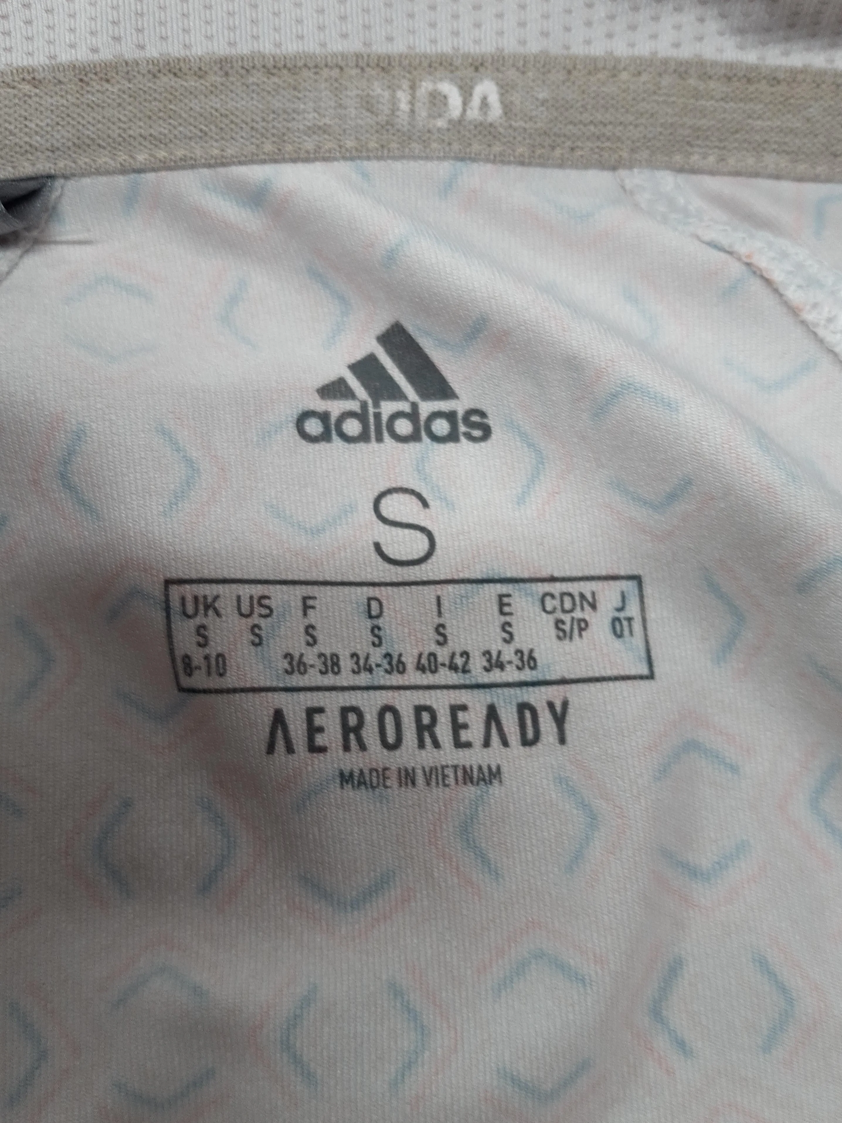 Adidas Women's Loungewear S Cream Geometric 100% Polyester Basic - Image 5