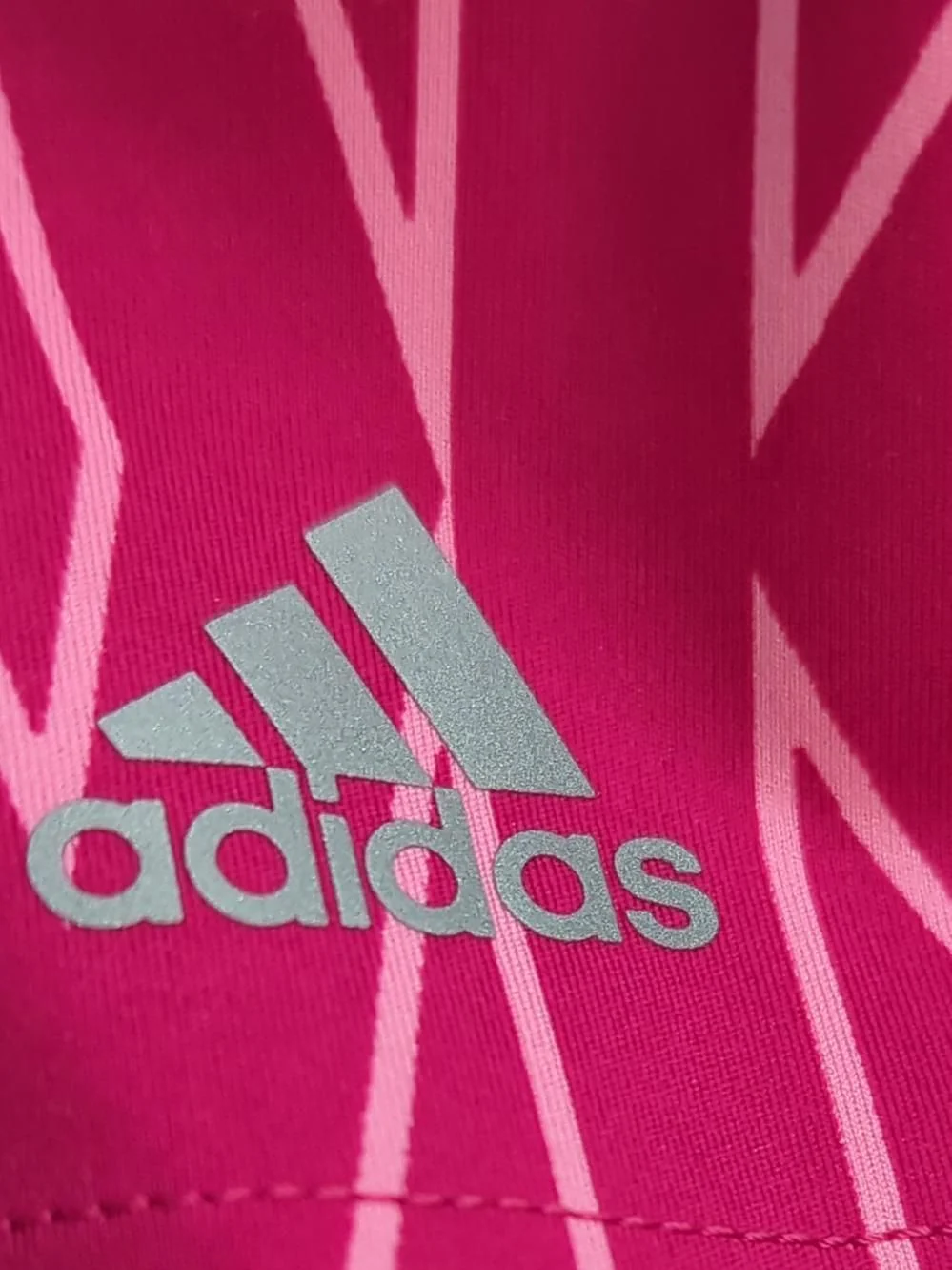 Adidas Women's Loungewear S Pink Geometric Polyester with Elastane Basic - Image 5