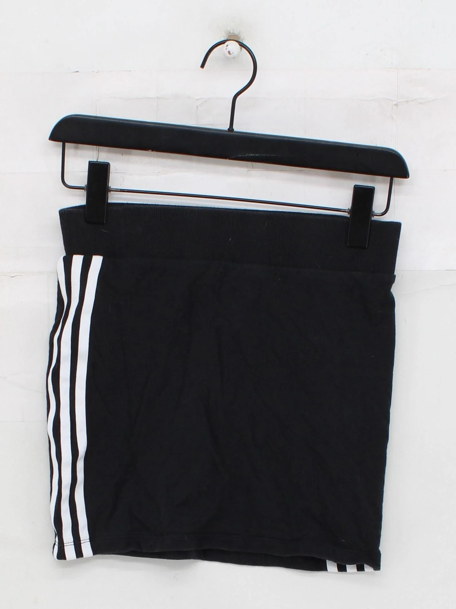 Adidas Women's Mini Skirt W 26 in Black Striped Cotton with Elastane Short Mini - Image 2