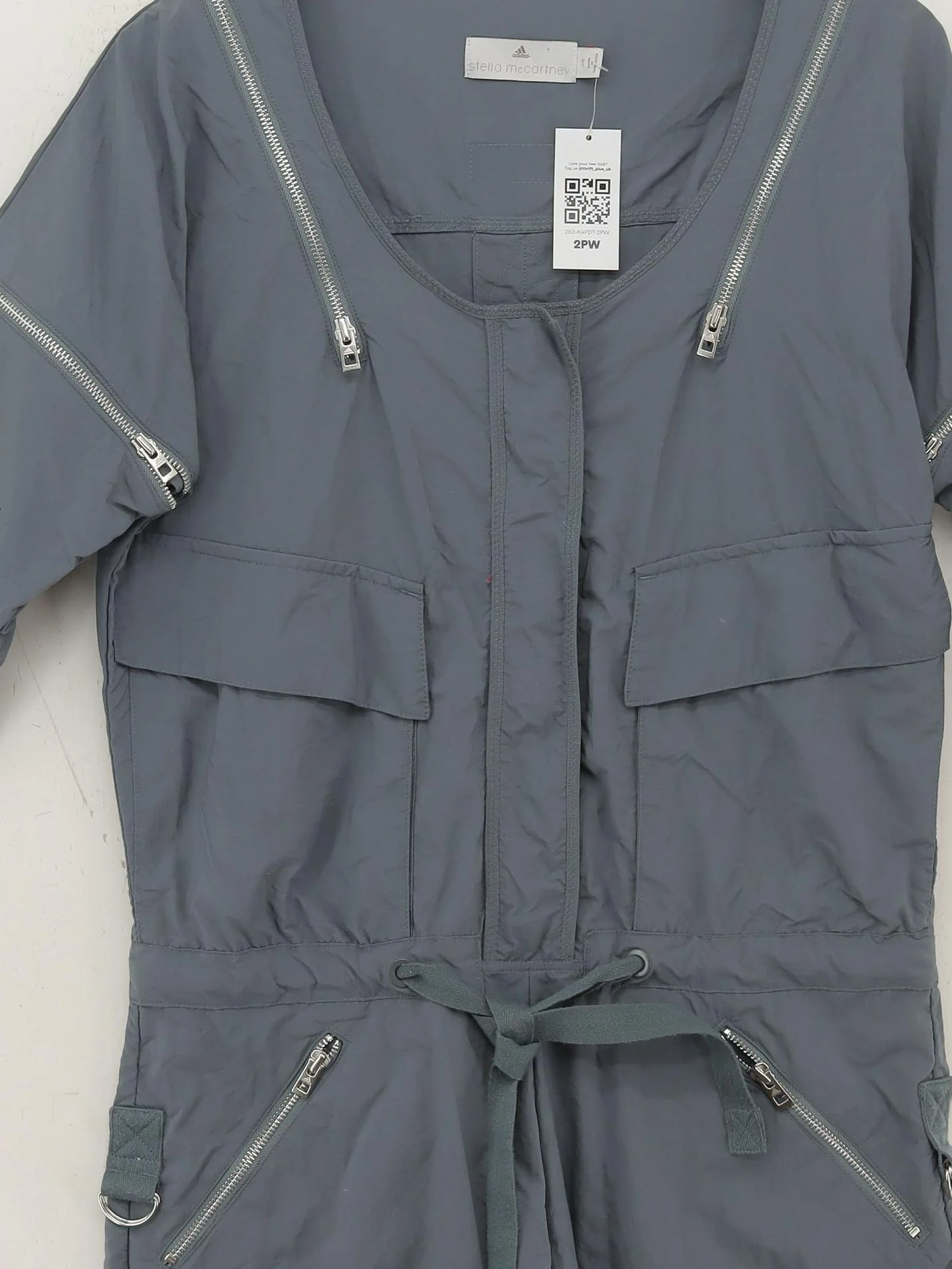 Adidas Women's Playsuit UK 10 Grey 100% Polyamide Playsuit - Image 3