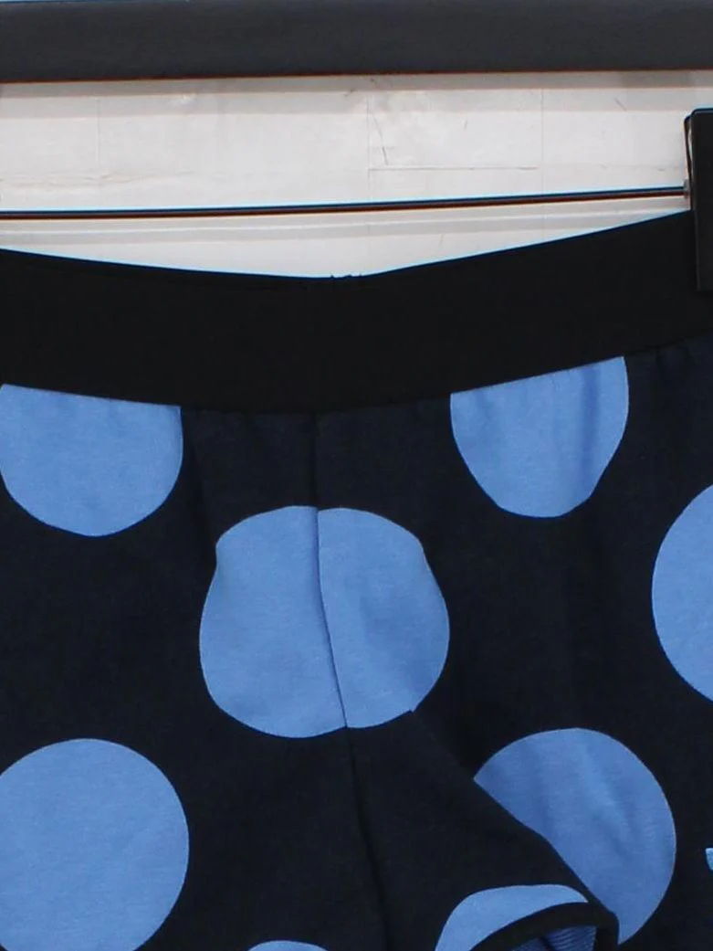 Adidas Women's Shorts L Blue Polkadot Cotton with Polyester Sweat - Image 3