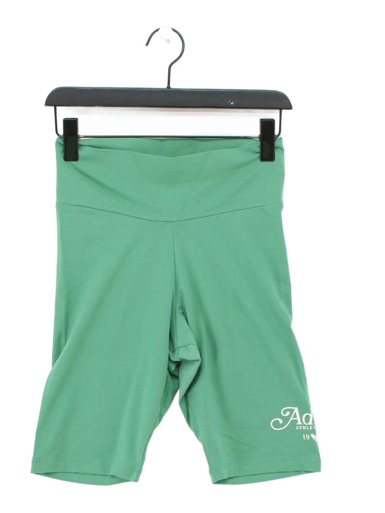Adidas Women's Shorts S Green Cotton with Spandex Sweat