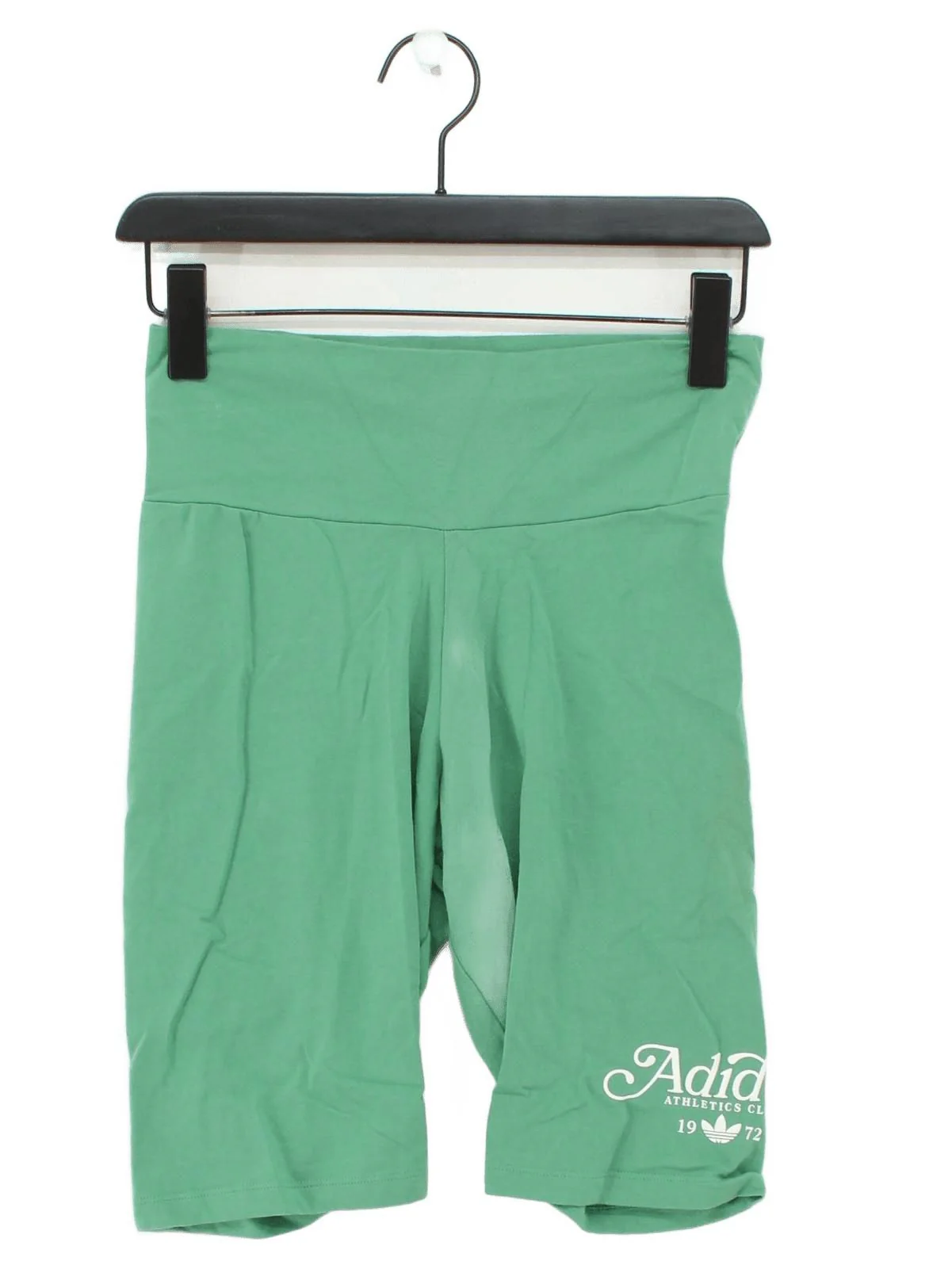 Adidas Women's Shorts S Green Cotton with Spandex Sweat