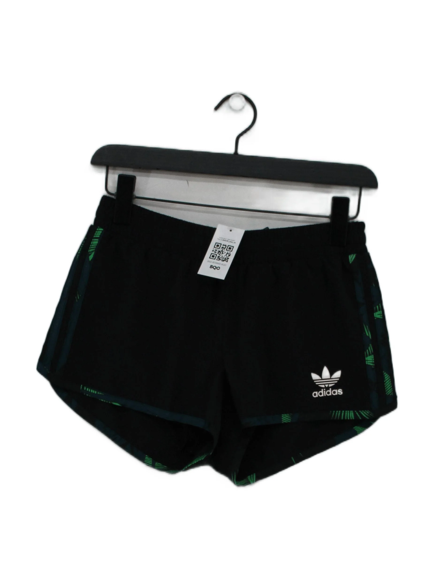 Adidas Women's Shorts UK 10 Black Polyester with Elastane Mom