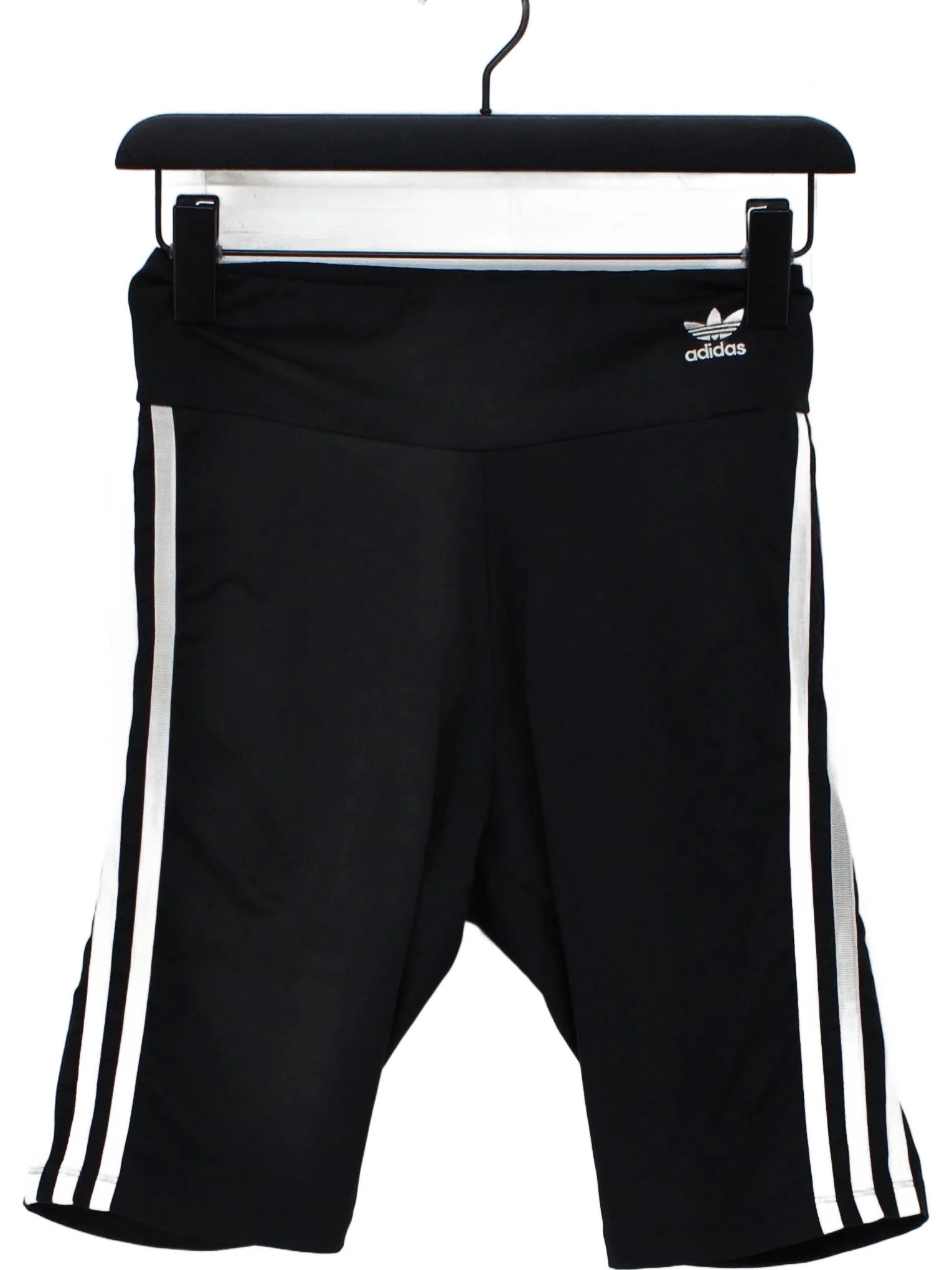 Adidas Women's Shorts UK 10 Black Polyester with Spandex Sweat