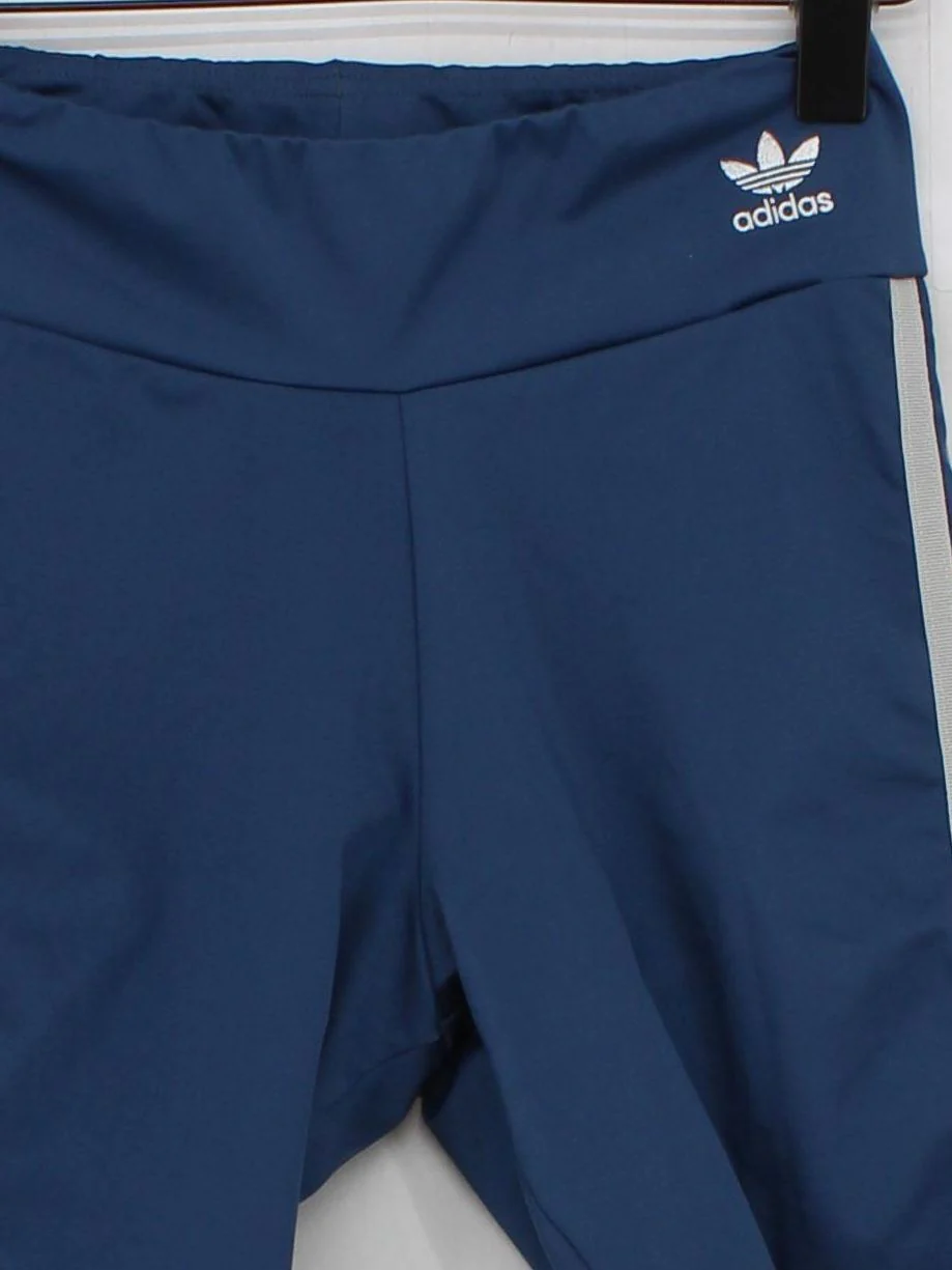 Adidas Women's Shorts UK 8 Blue Polyester with Elastane Sweat - Image 3