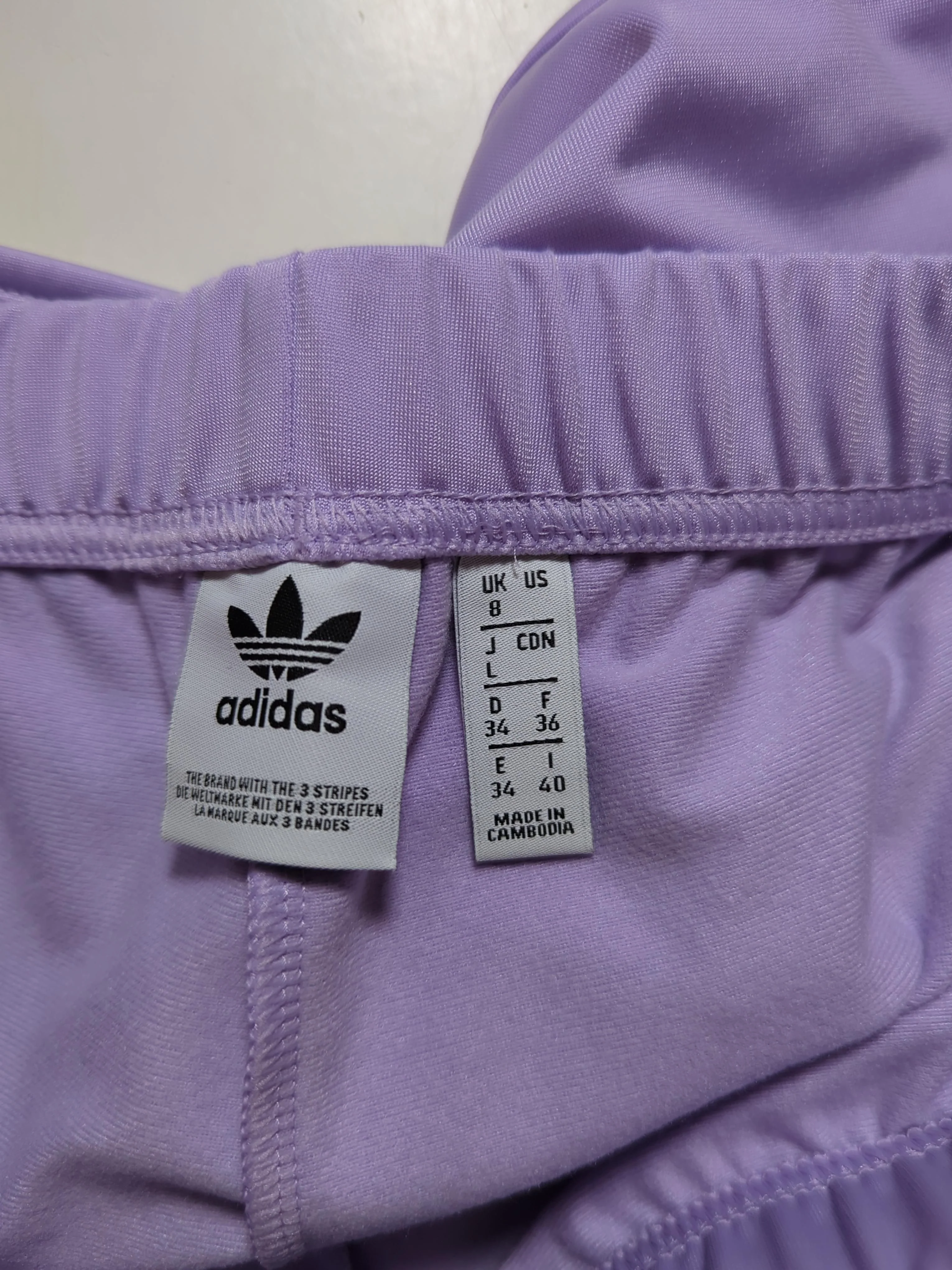 Adidas Women's Shorts UK 8 Purple 100% Polyester Sweat - Image 5