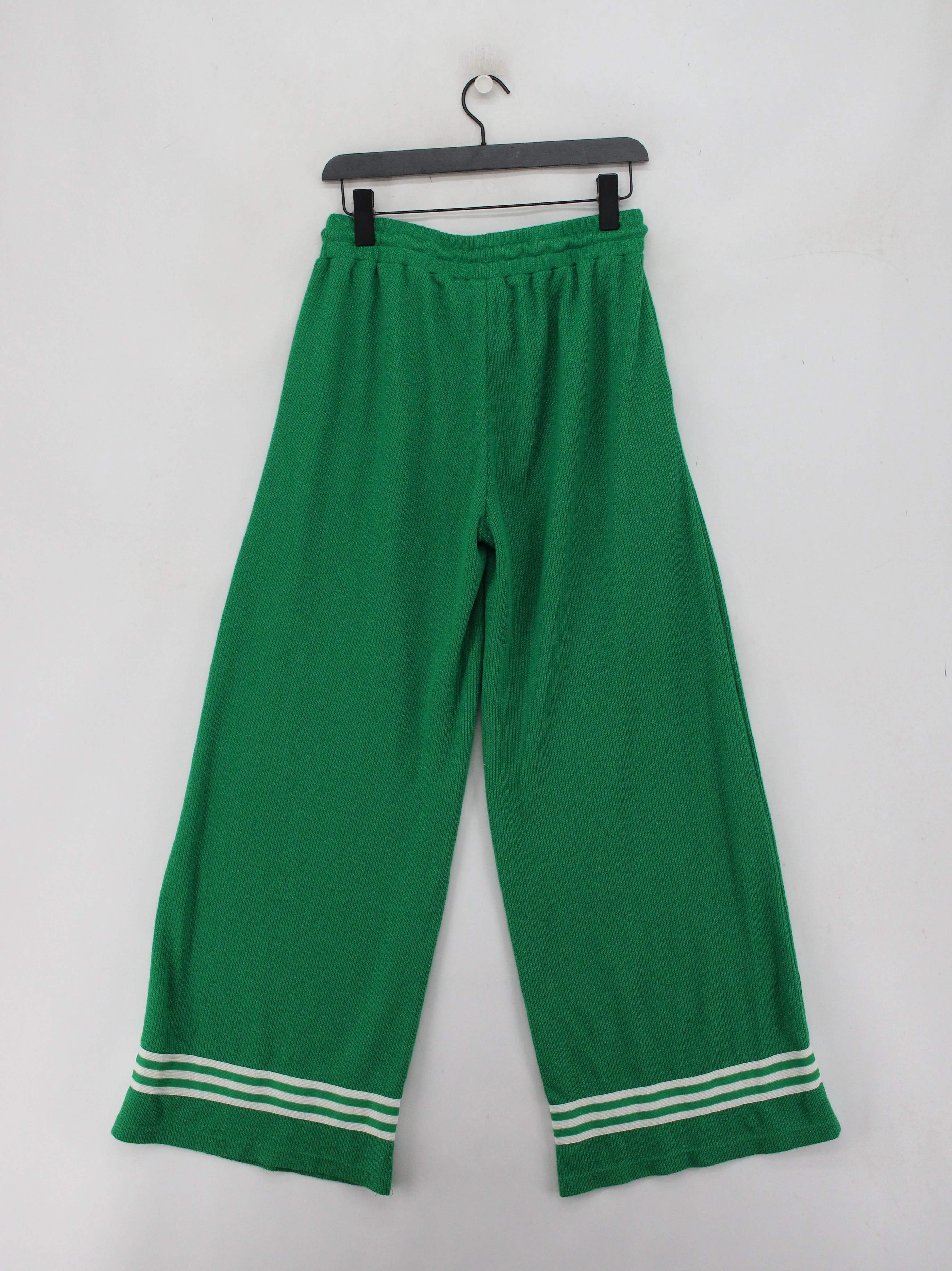 Adidas Women's Sports Bottoms UK 16 Green Polyester with Elastane Sweatpants - Image 2