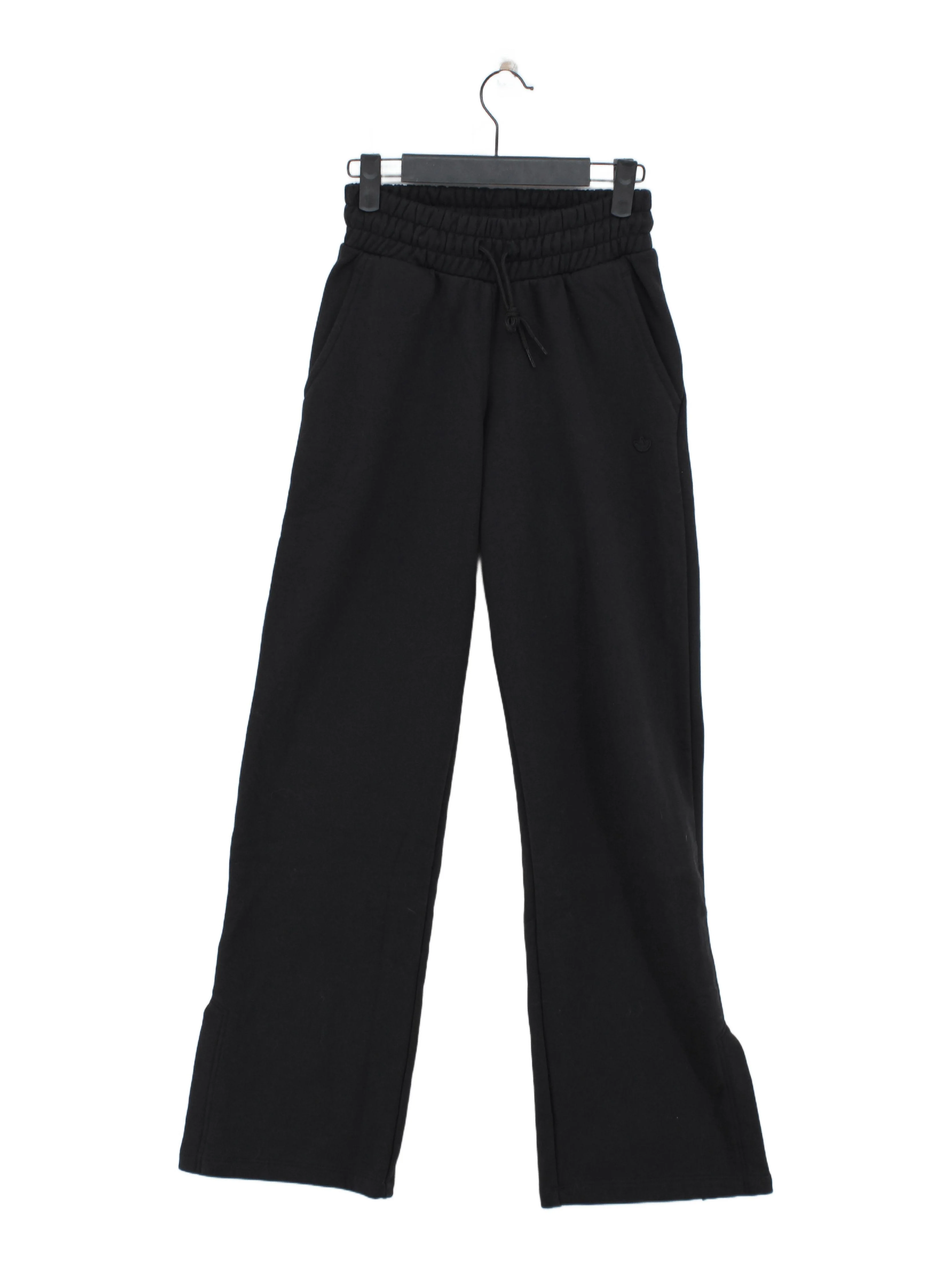 Adidas Women's Sports Bottoms UK 4 Black Cotton with Polyester Sweatpants