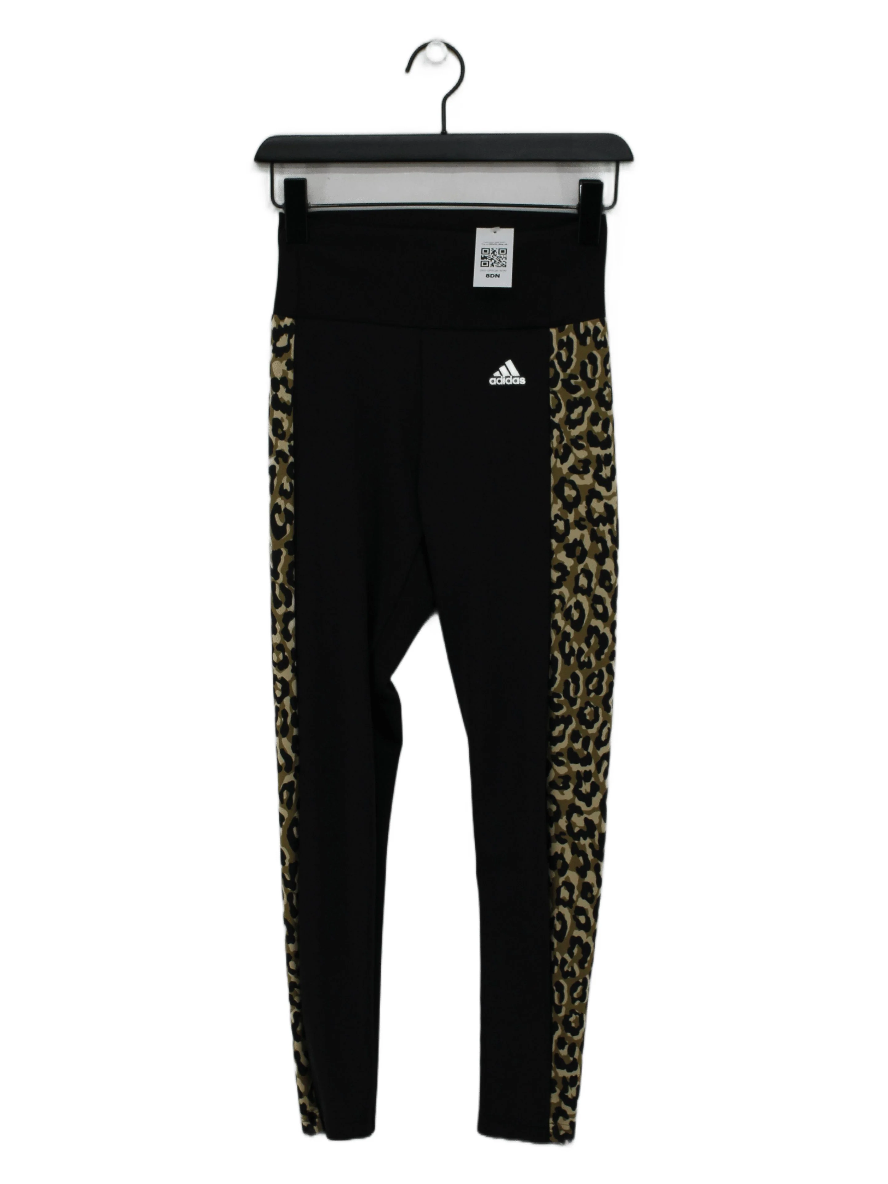 Adidas Women's Sports Bottoms UK 4 Black Polyester with Elastane Sweatpants