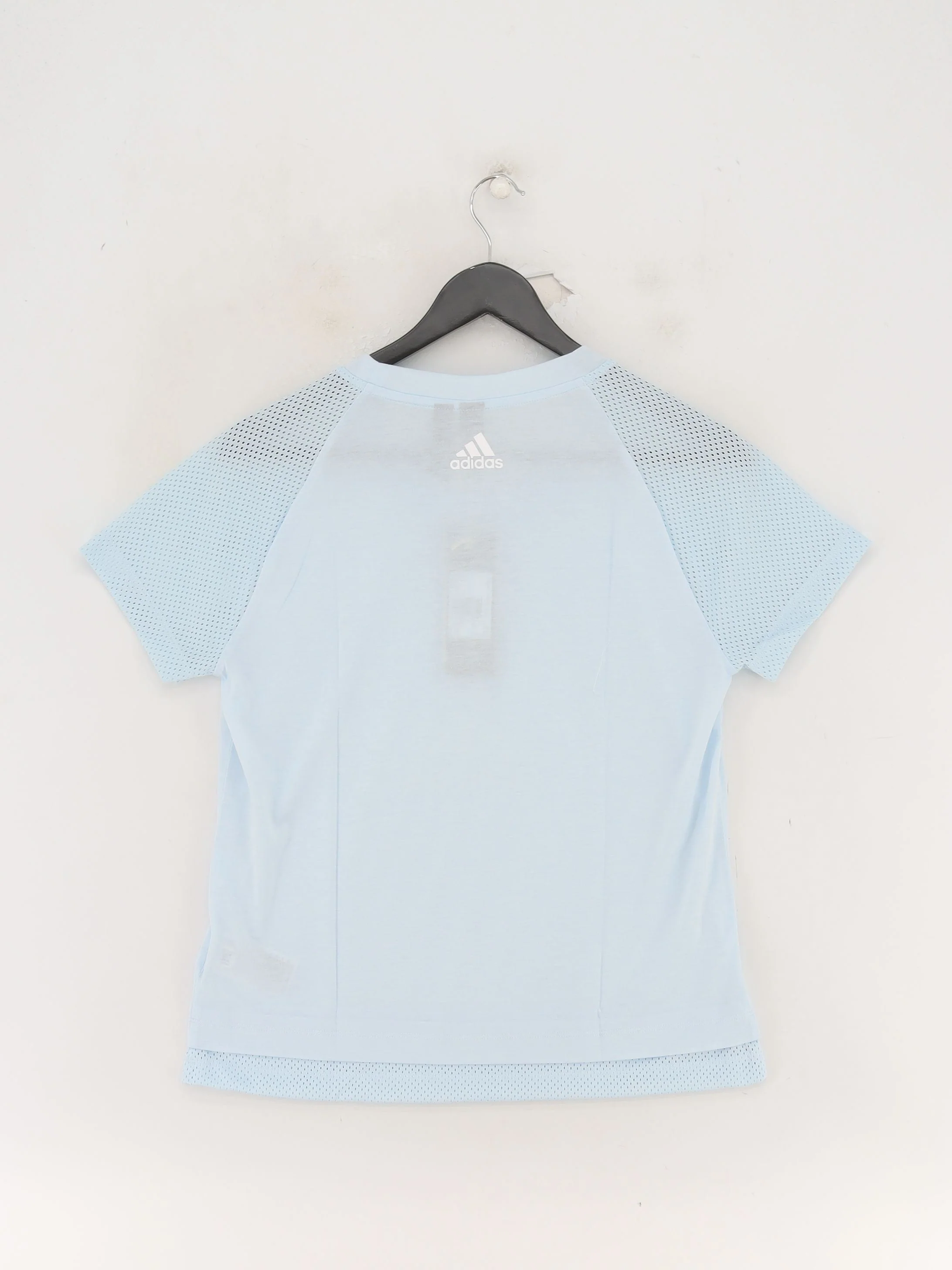 Adidas Women's T-Shirt L Blue Polyester with Cotton, Rayon Basic New with tags - Image 2