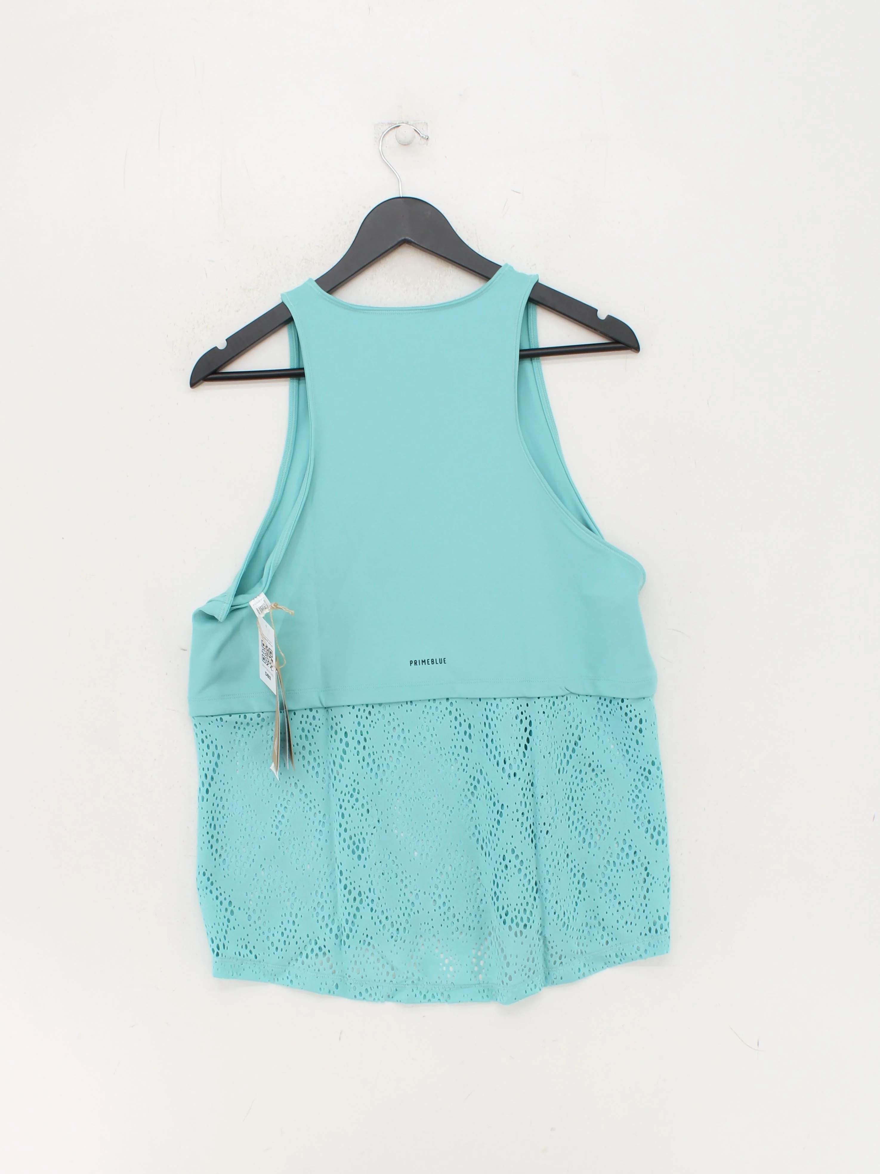 Adidas Women's T-Shirt L Blue Polyester with Elastane Basic New with tags - Image 2