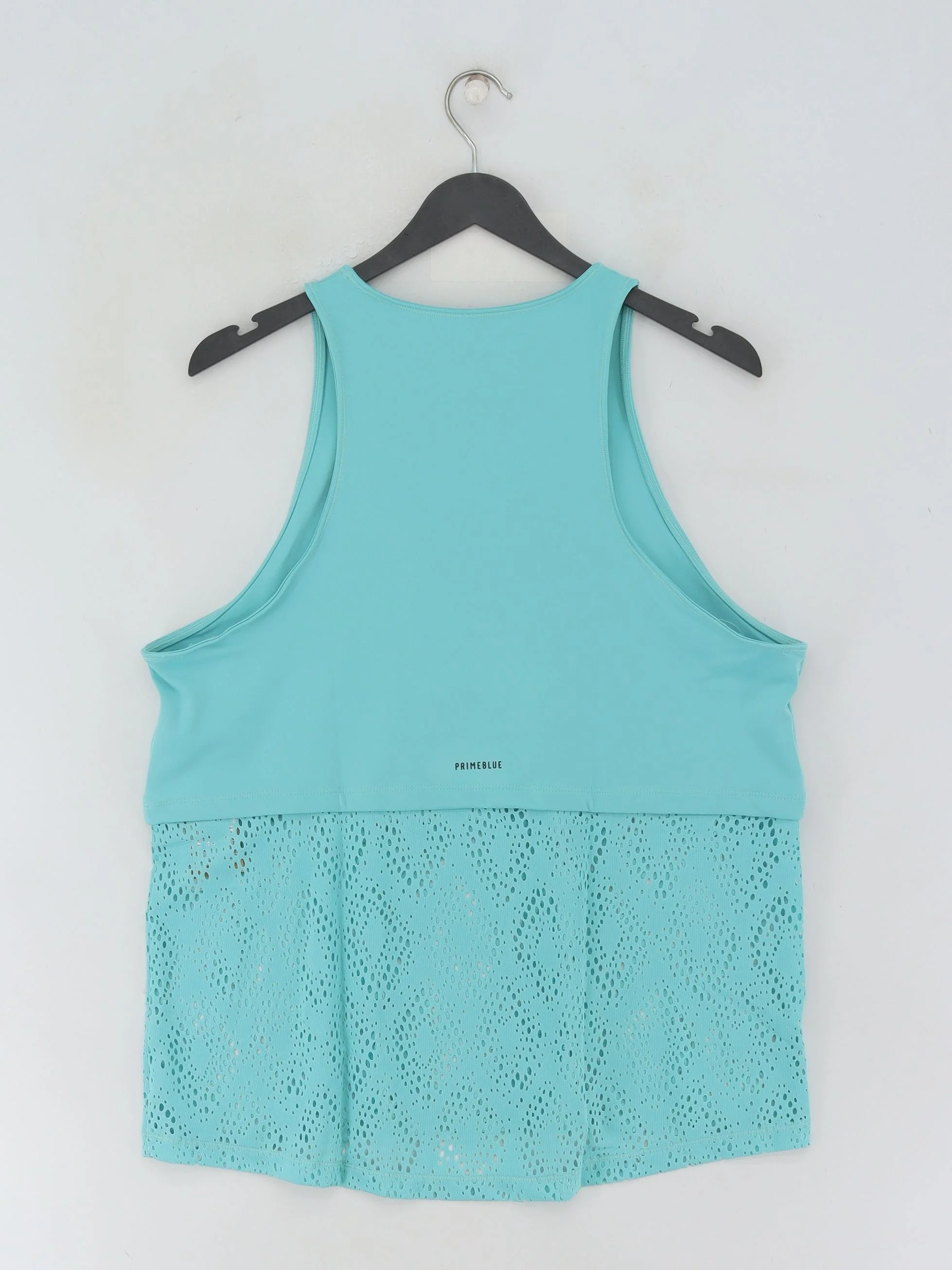 Adidas Women's T-Shirt L Blue Polyester with Elastane Basic New with tags - Image 2