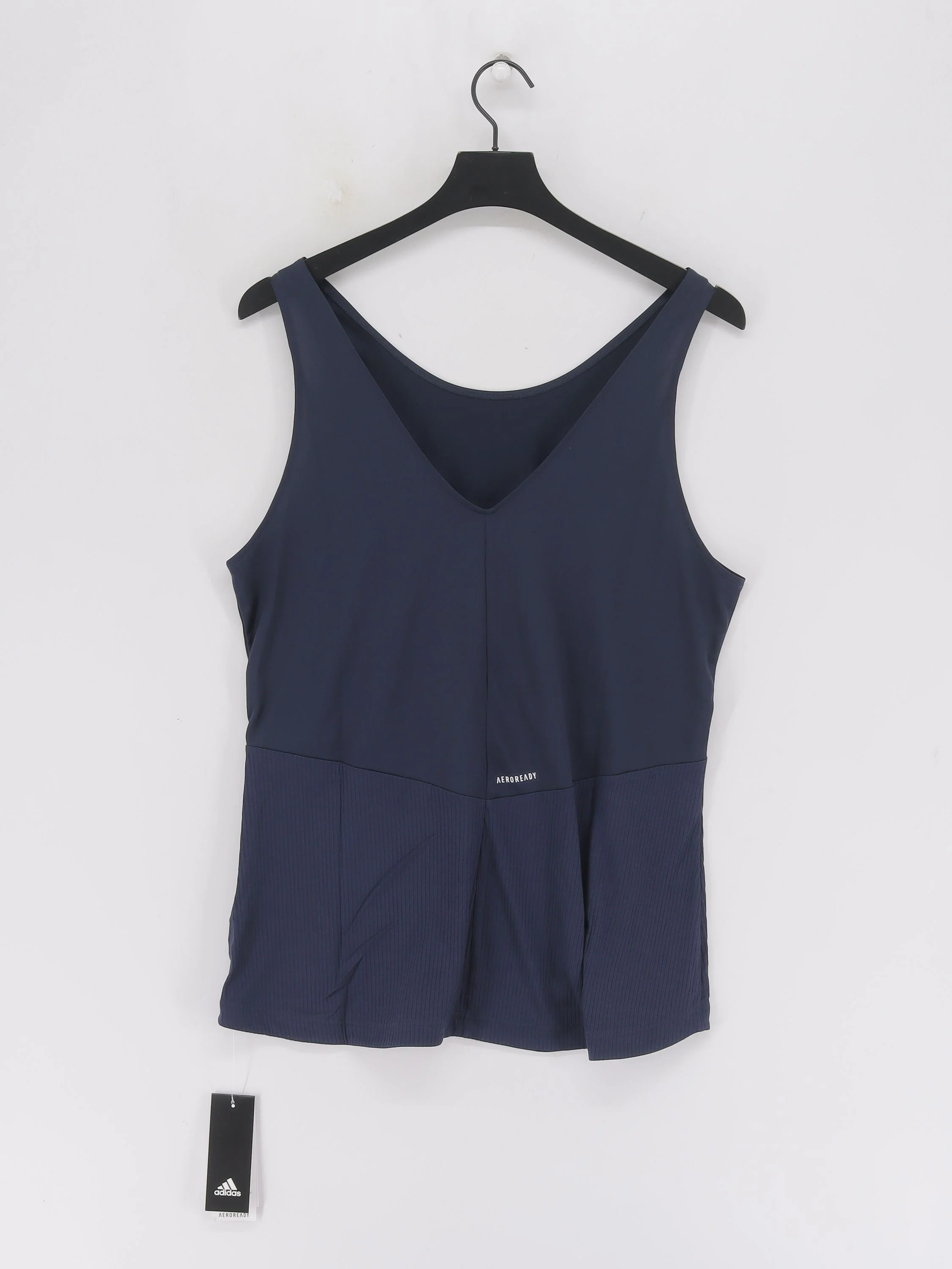 Adidas Women's T-Shirt L Blue Polyester with Rayon, Spandex Basic New with tags - Image 2
