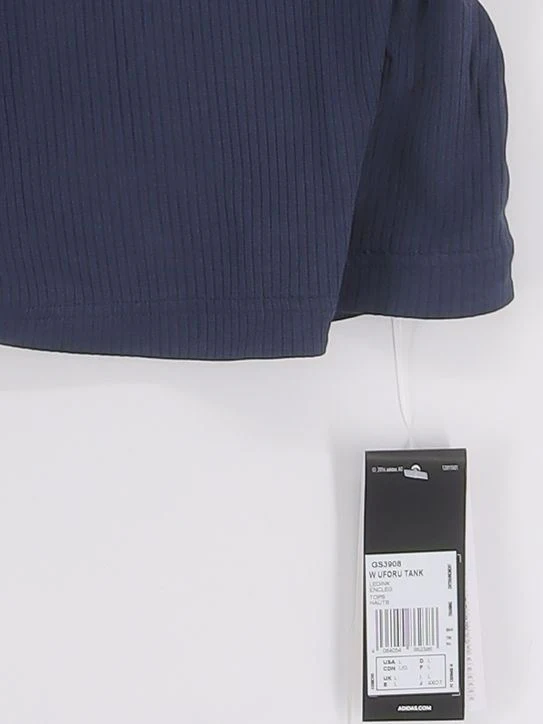 Adidas Women's T-Shirt L Blue Polyester with Rayon, Spandex Basic New with tags - Image 4