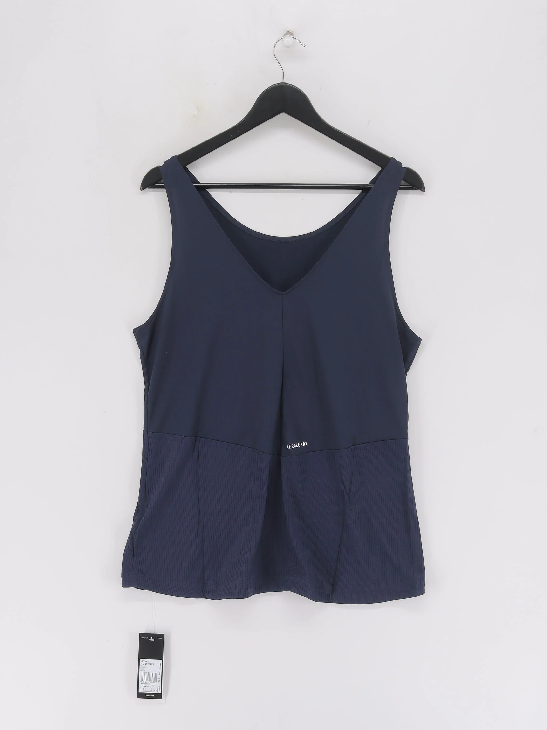 Adidas Women's T-Shirt L Blue Polyester with Rayon, Spandex Basic New with tags - Image 2