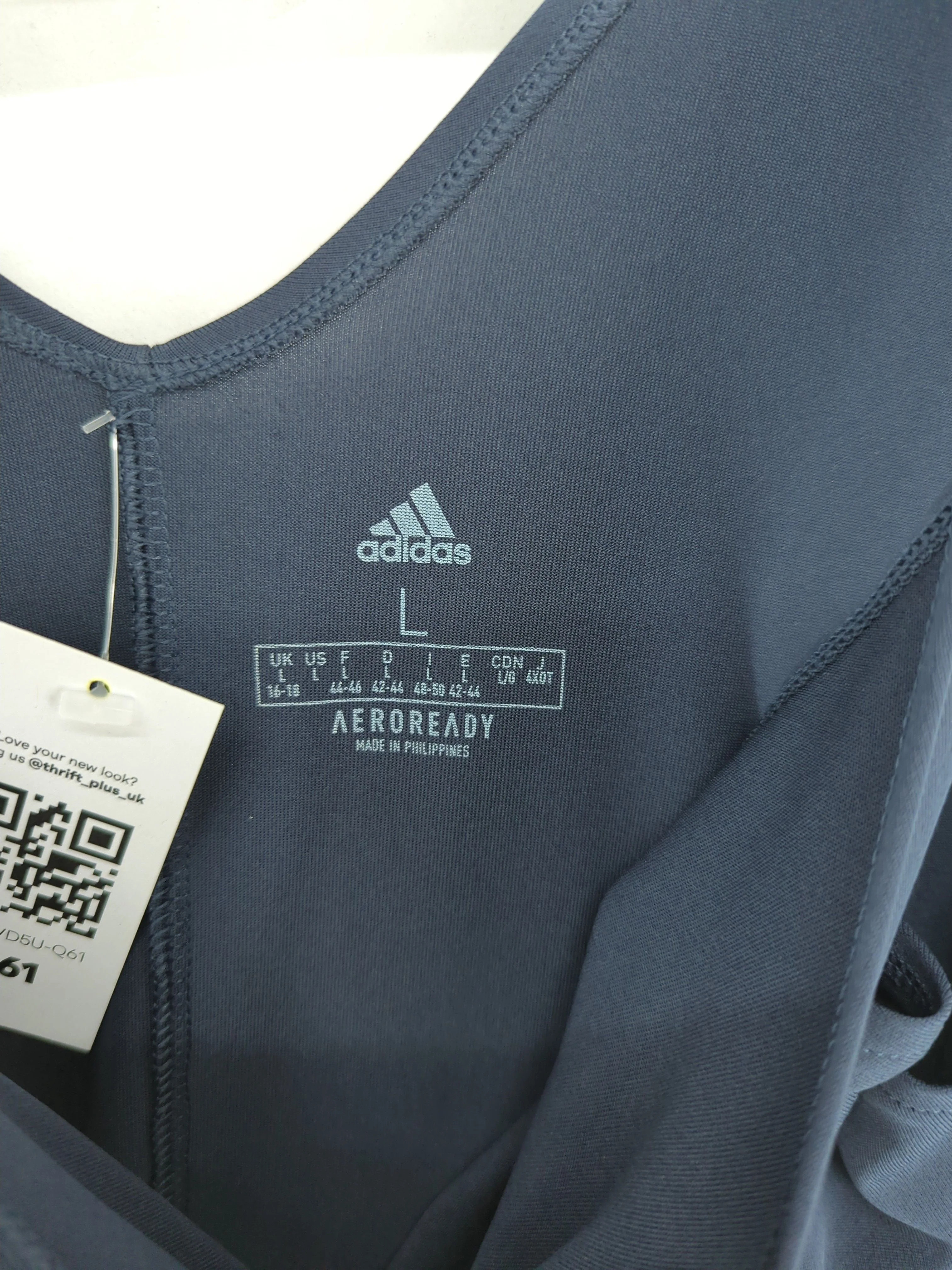 Adidas Women's T-Shirt L Blue Polyester with Rayon, Spandex Basic New with tags - Image 5