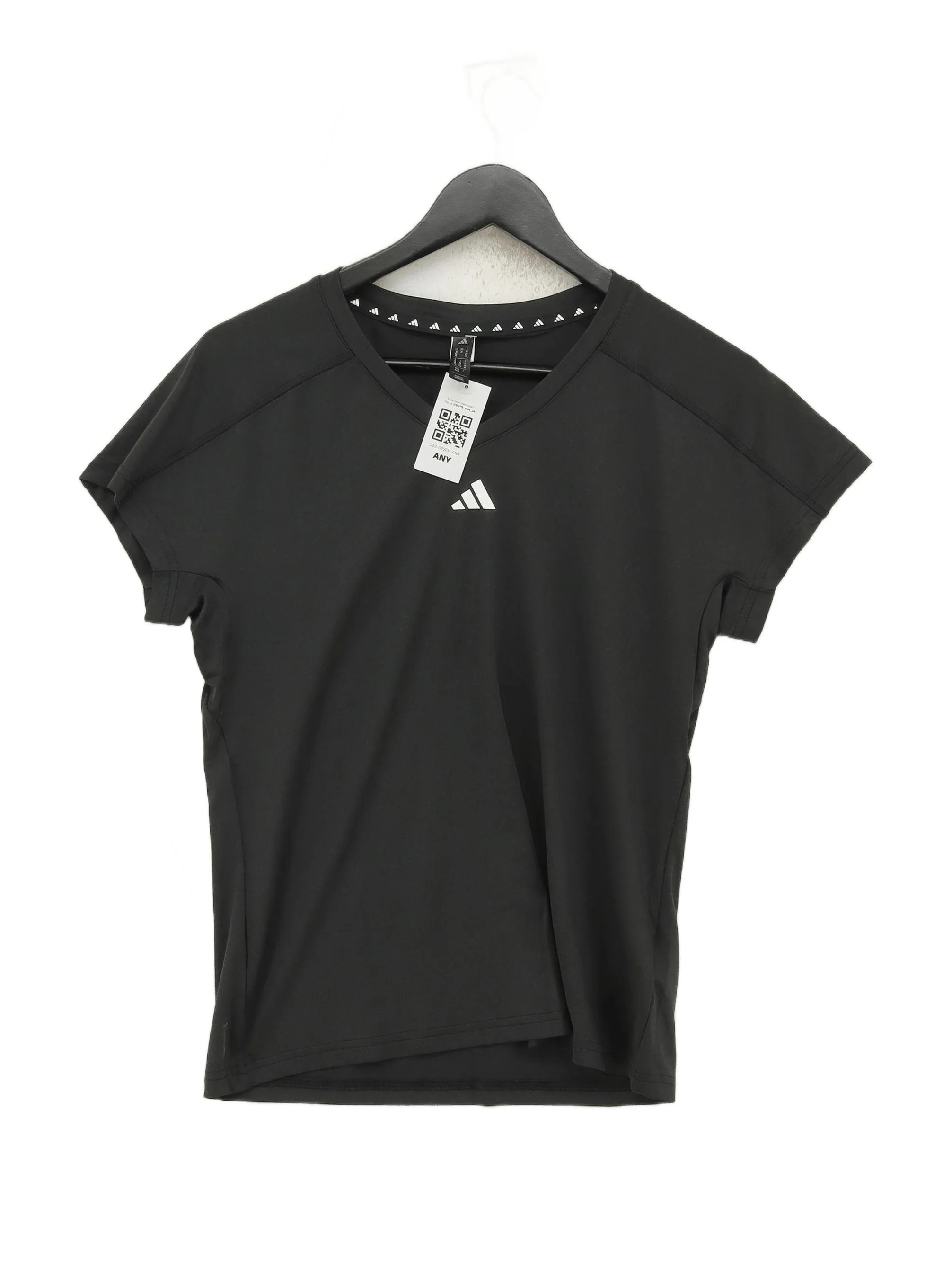 Adidas Women's T-Shirt M Black Polyester with Elastane Basic