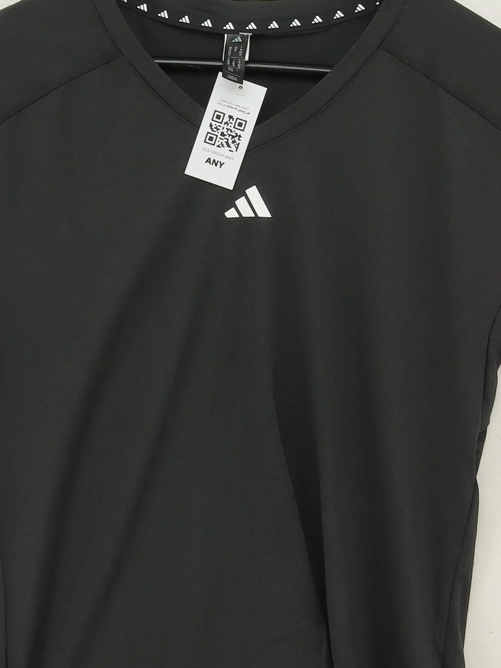 Adidas Women's T-Shirt M Black Polyester with Elastane Basic - Image 3