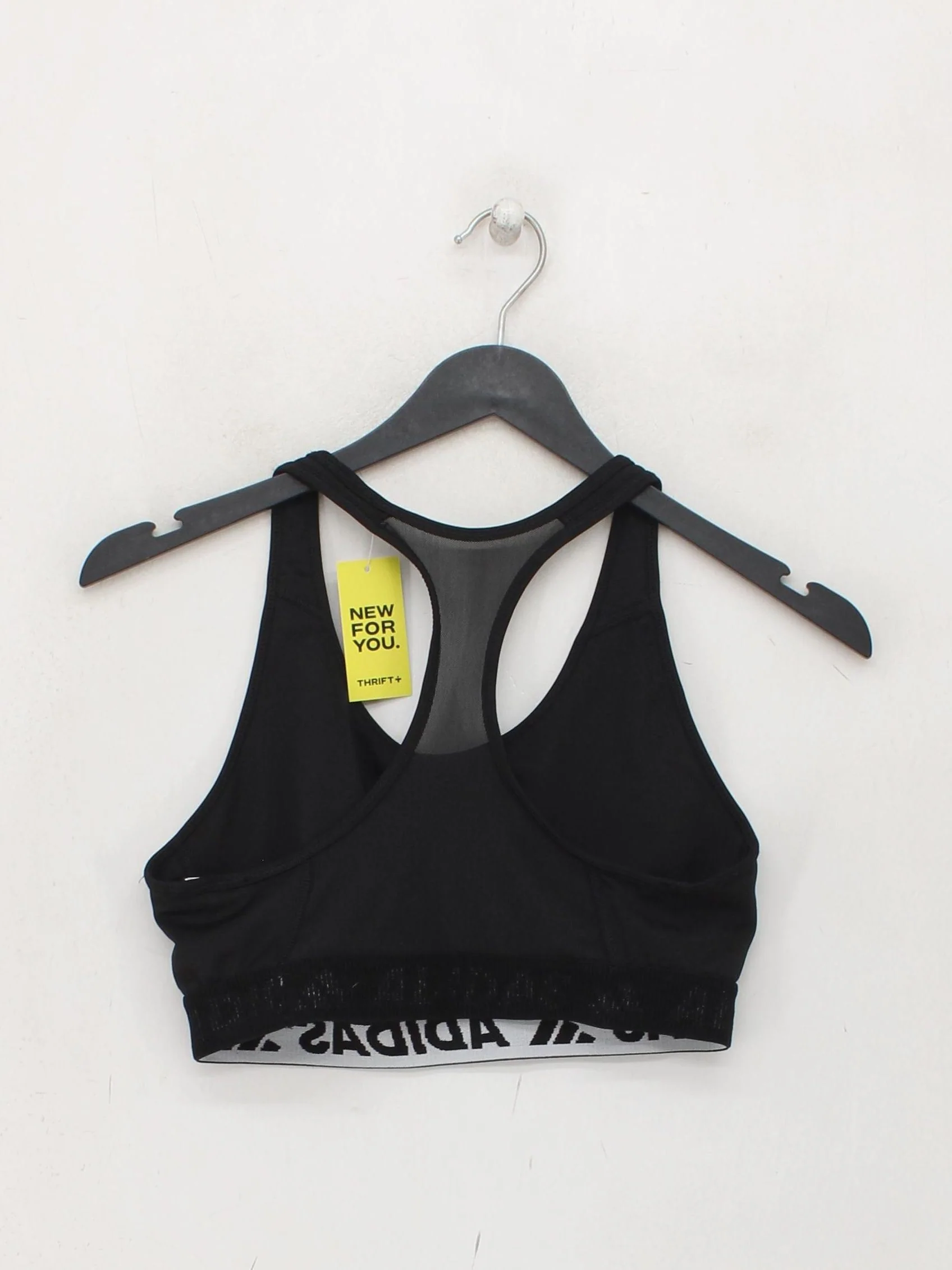 Adidas Women's T-Shirt M Black Polyester with Elastane, Spandex Basic - Image 2