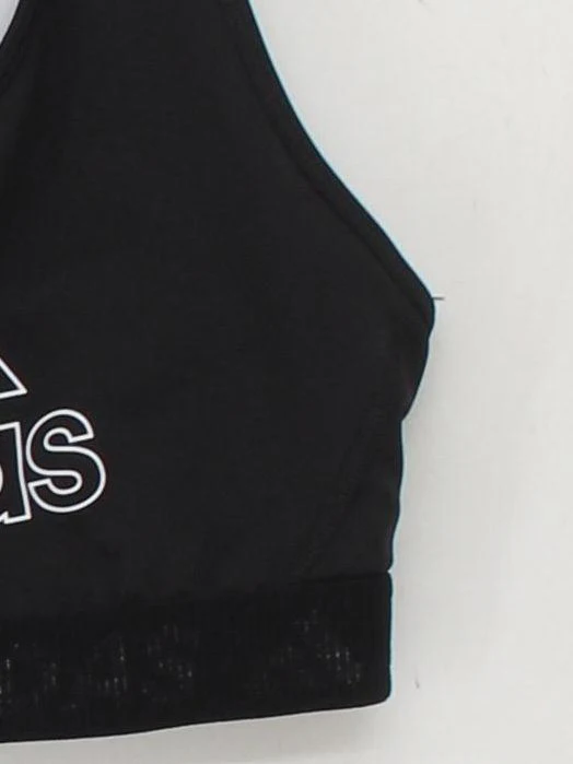 Adidas Women's T-Shirt M Black Polyester with Elastane, Spandex Basic - Image 4