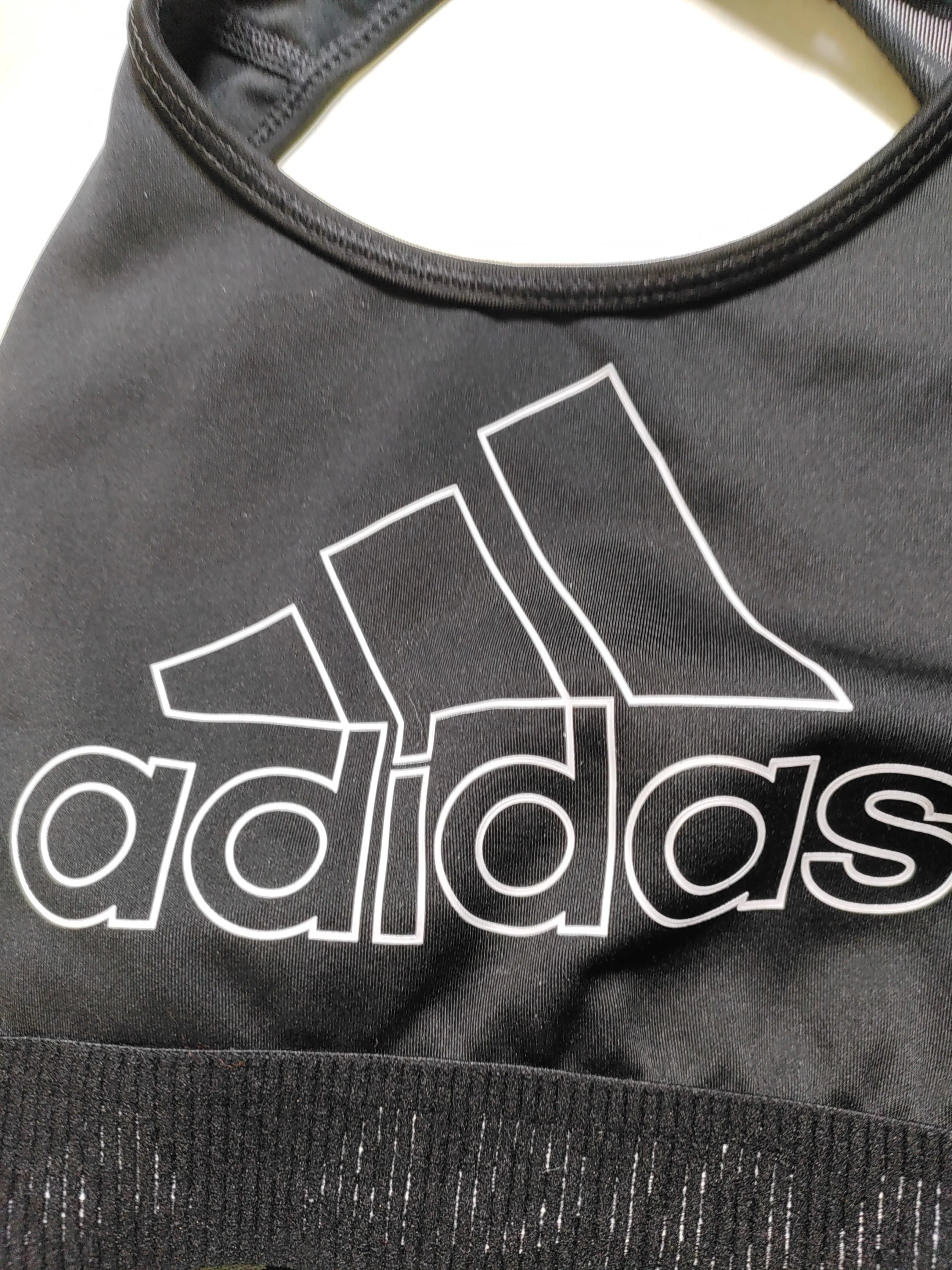 Adidas Women's T-Shirt M Black Polyester with Elastane, Spandex Basic - Image 5