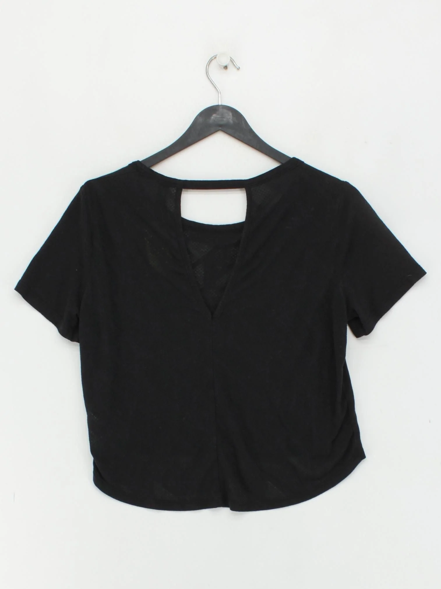 Adidas Women's T-Shirt M Black Polyester with Rayon, Cotton Basic - Image 2